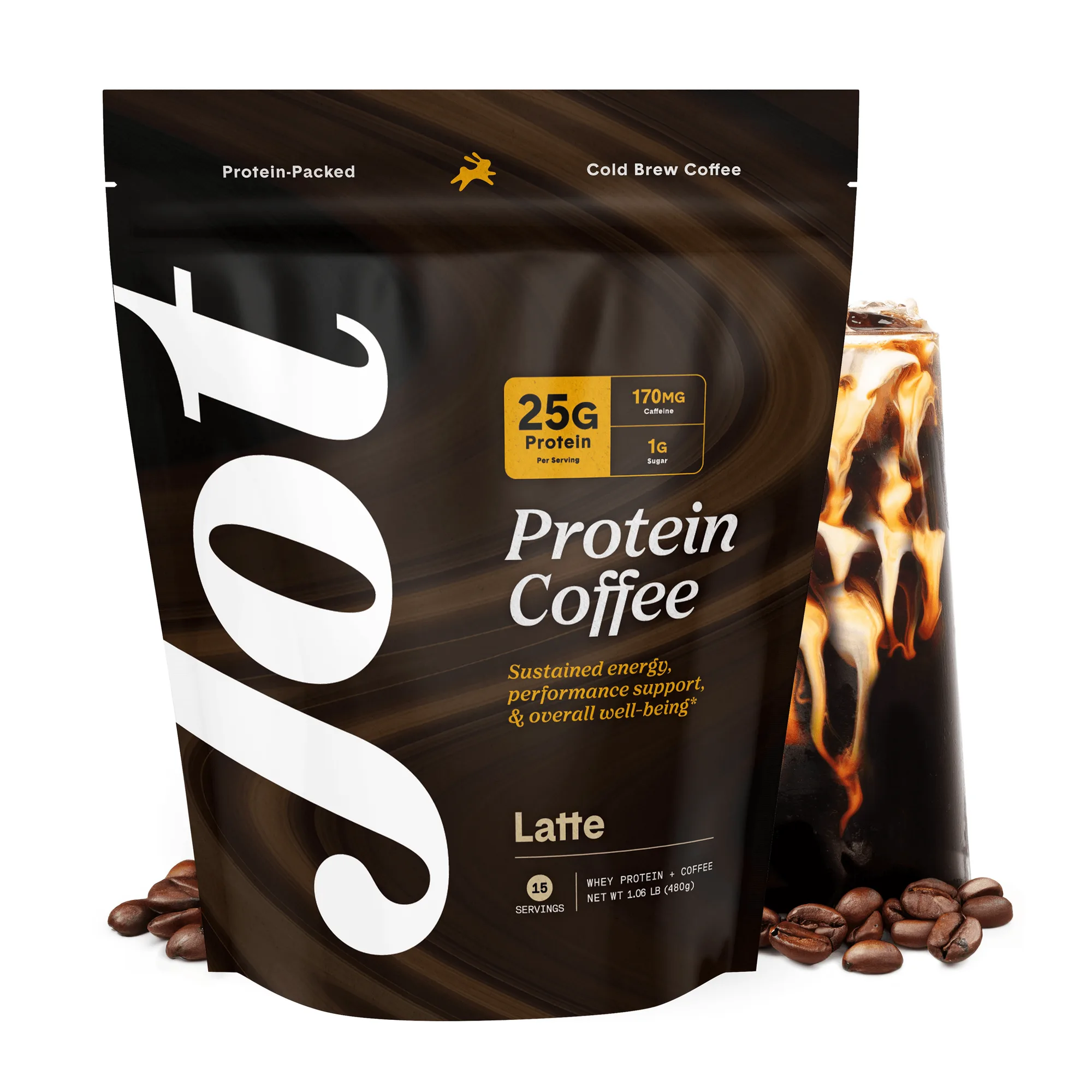 Jot High Protein Iced Coffee - Up to 25g Grass-Fed Protein - 170mg of Premium Cold Brew Coffee - Drinks Like Your Favorite Coffee, Not Like a Protein Shake