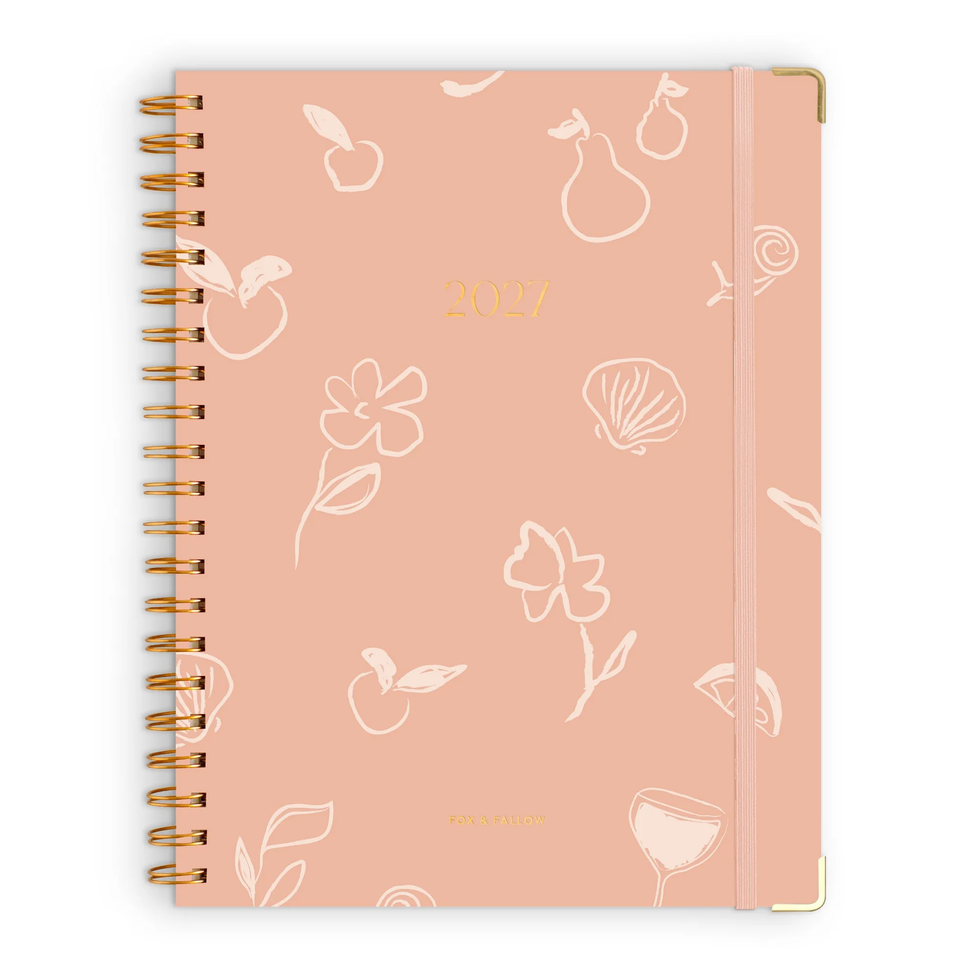 2027 A4 Academic Vertical Planner - Amalfi Peach - PRE-ORDER (25 SEPTEMBER)