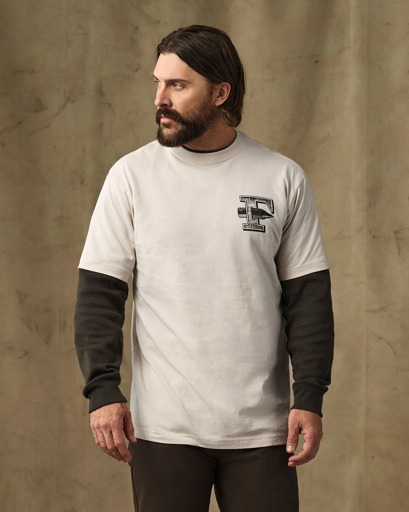 T-shirt grafica Axe - Naturale
