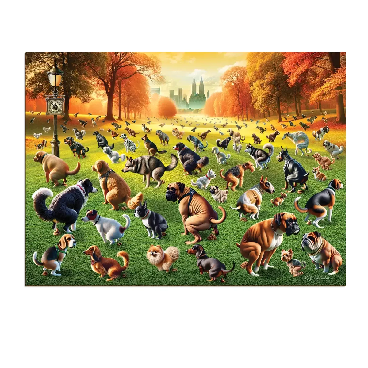 Puppies Poopies 1000 Wooden Puzzle