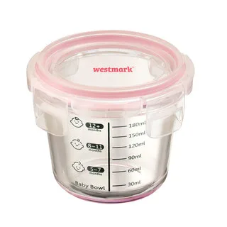 Glass food storage box »Baby Bowl«, 200 ml, round