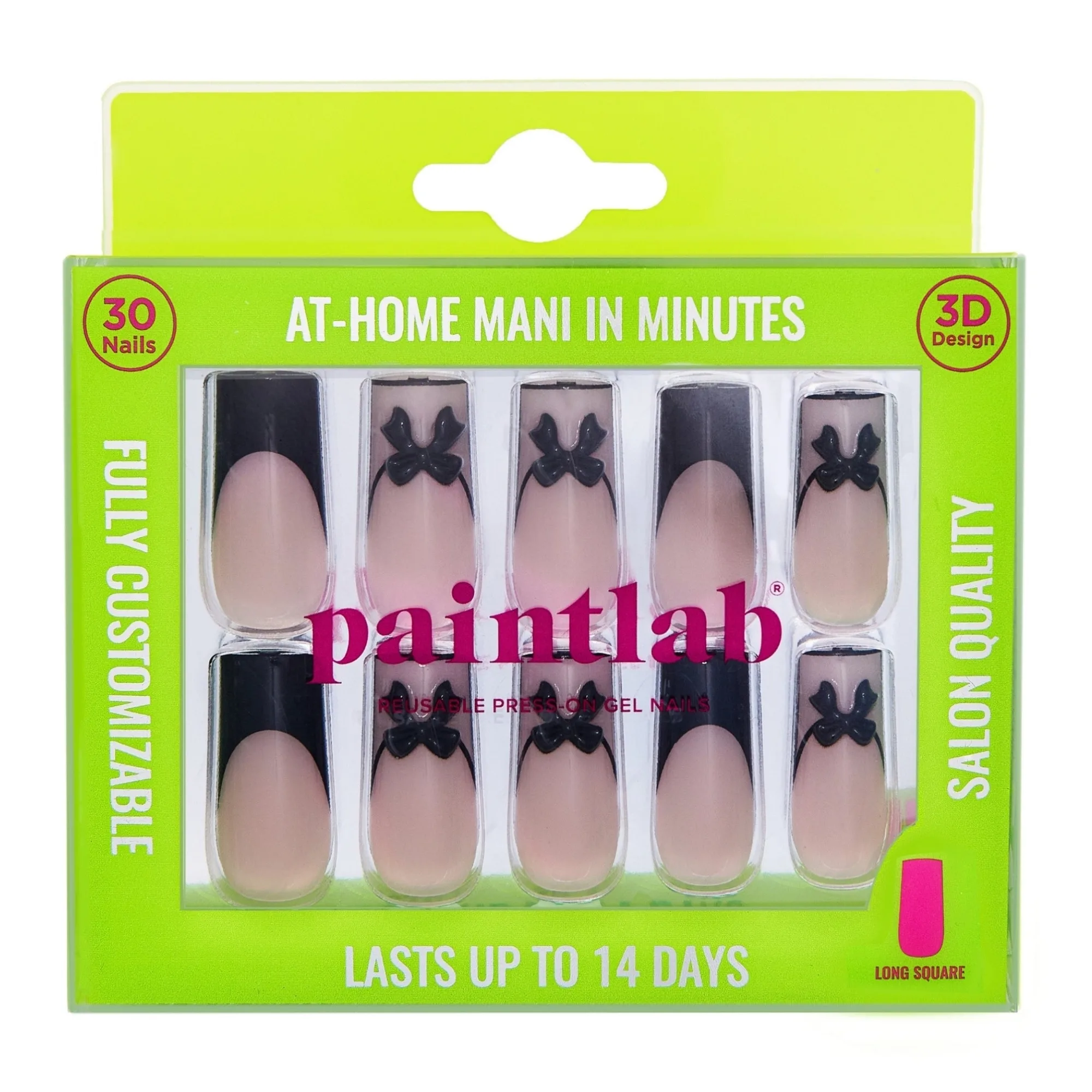Pin Up Long Square Press-On Nails