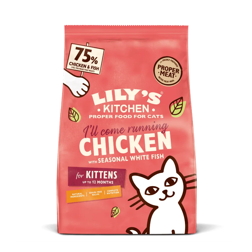 치킨과 흰살생선 새끼 고양이 건식 사료 (800g)