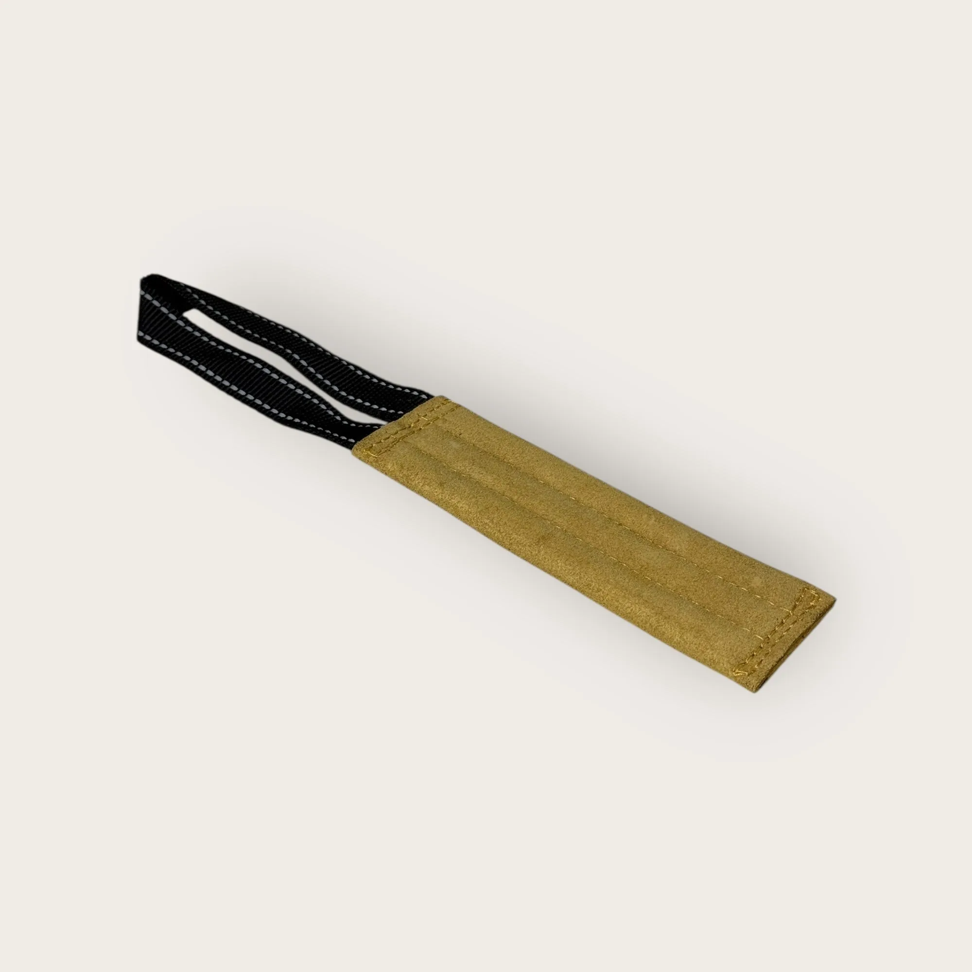 Trekspeeltje leer plat 6" met 1 handvat