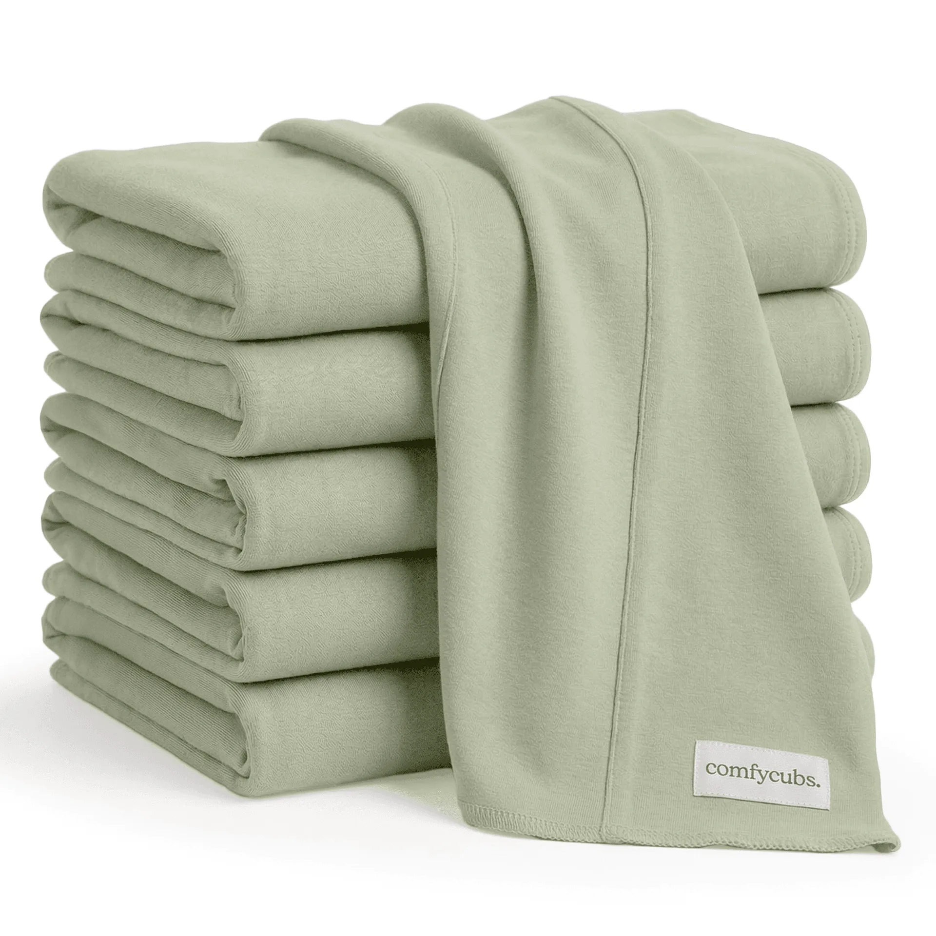 Cotton Burp Cloths in Sage