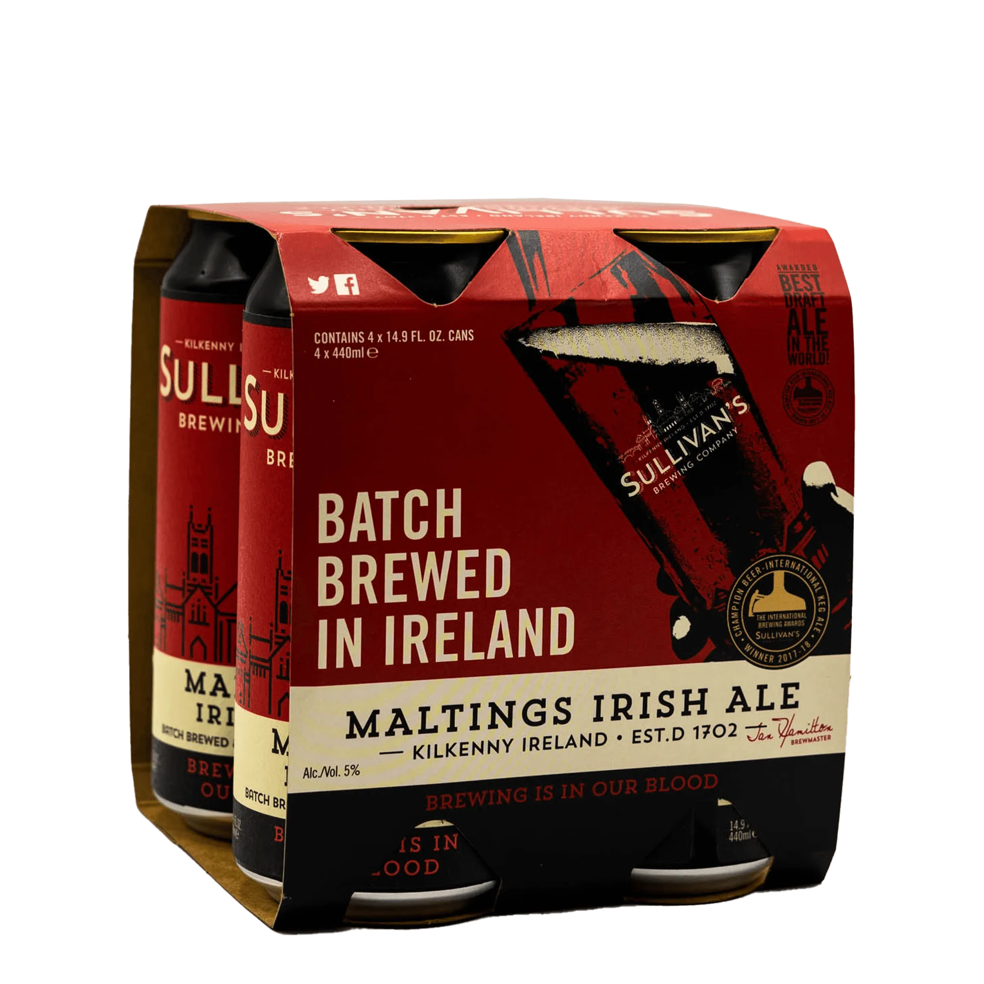 Sullivan's Maltings Irish Ale 4pk Can