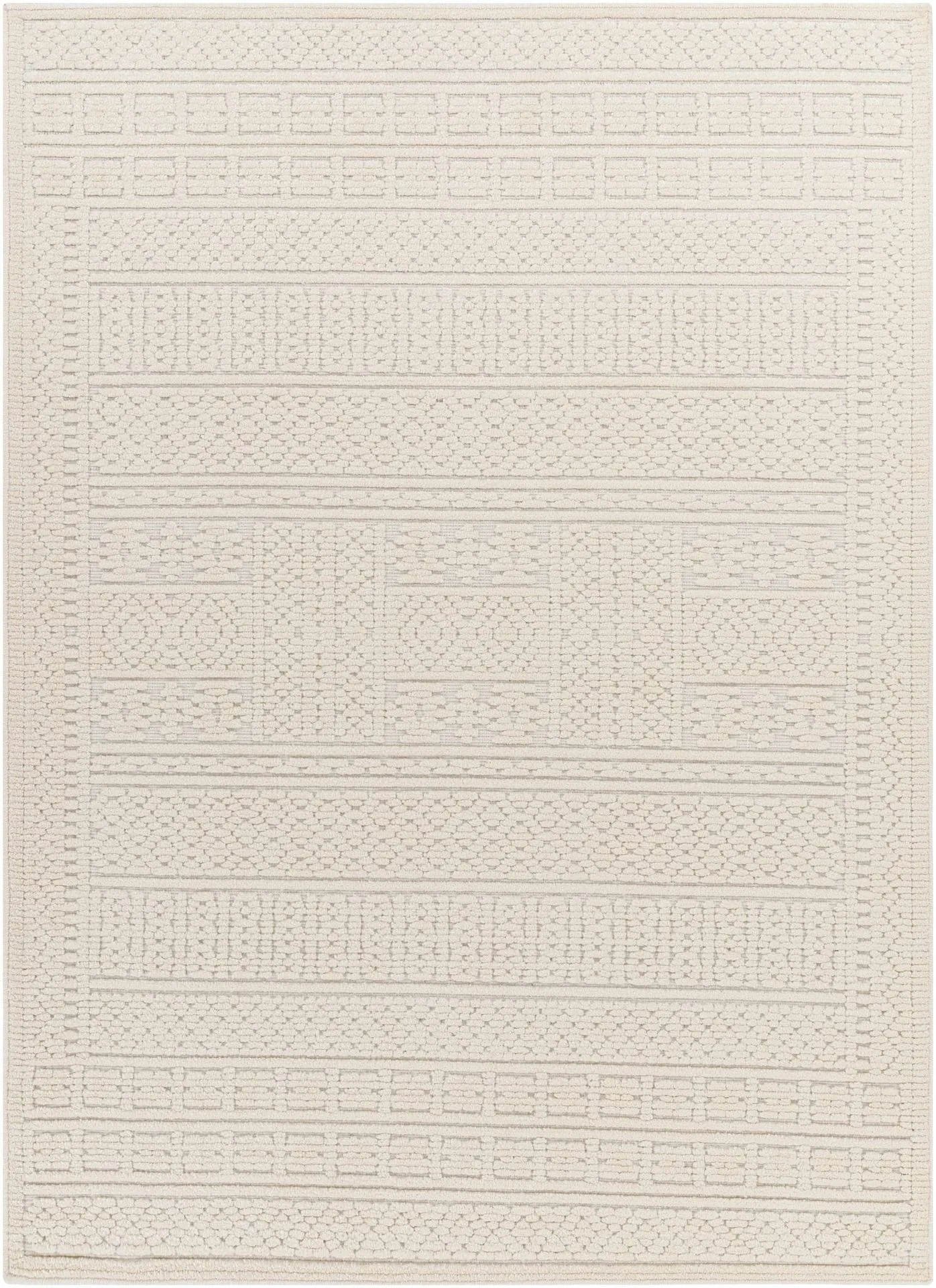 Bahar Cream Washable Area Rug
