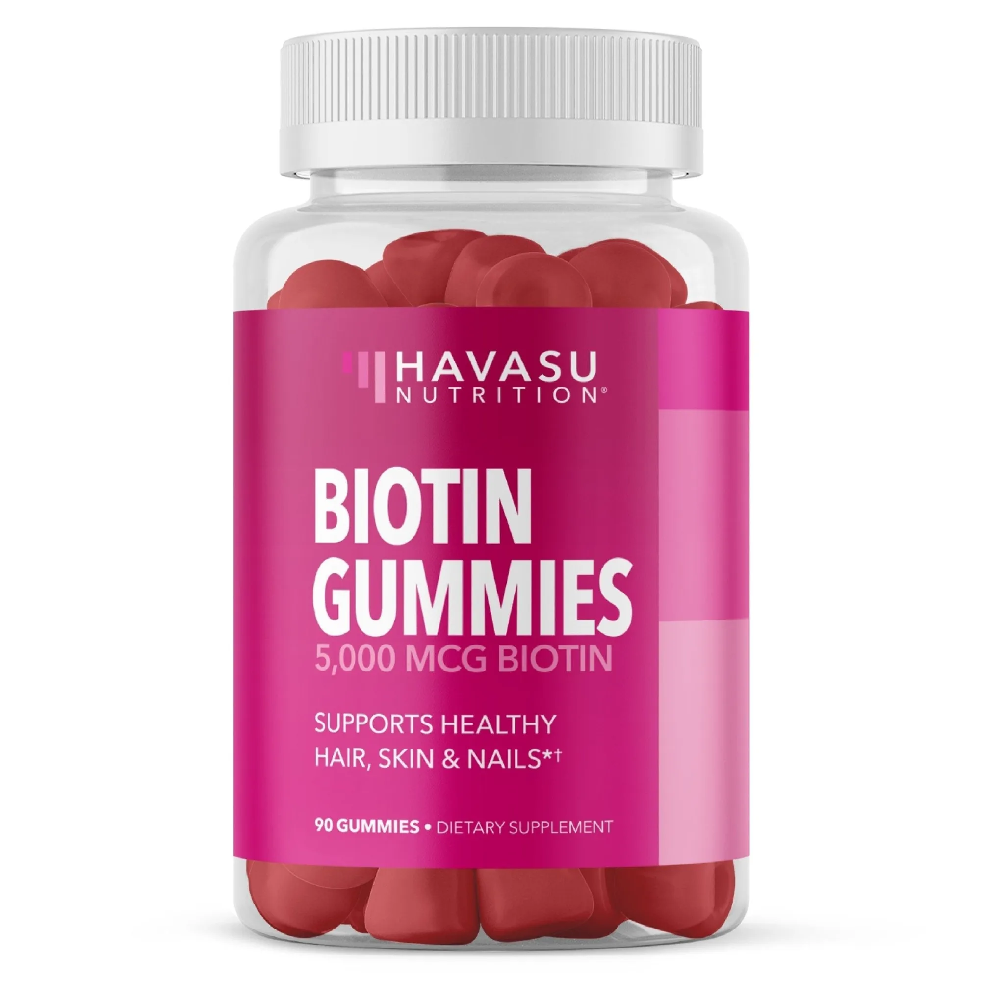 Biotin Gummies, Strawberry, 90ct