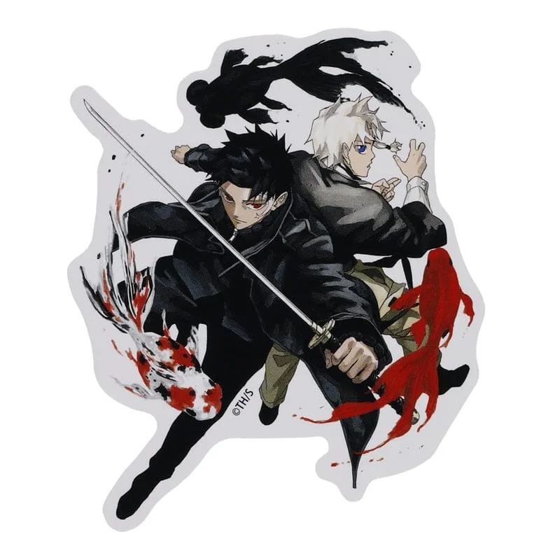 Merch Kagurabachi: Samolepka Chihiro vs Hakuri vs Klíčenka