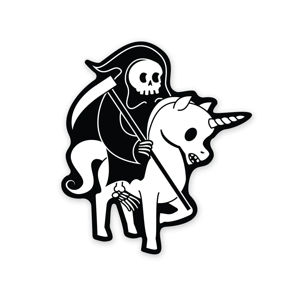 PDW Death Rides a Unicorn Sticker Review: Quality and Design