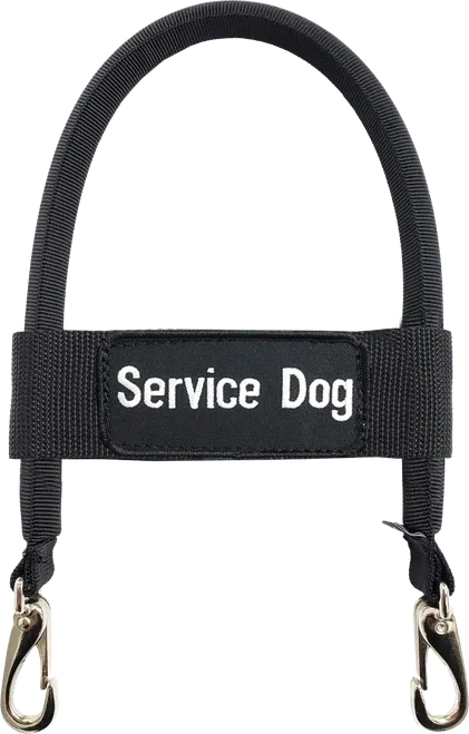 12" Nylon Clip-on Bridge Handle w/Service Dog ID Band