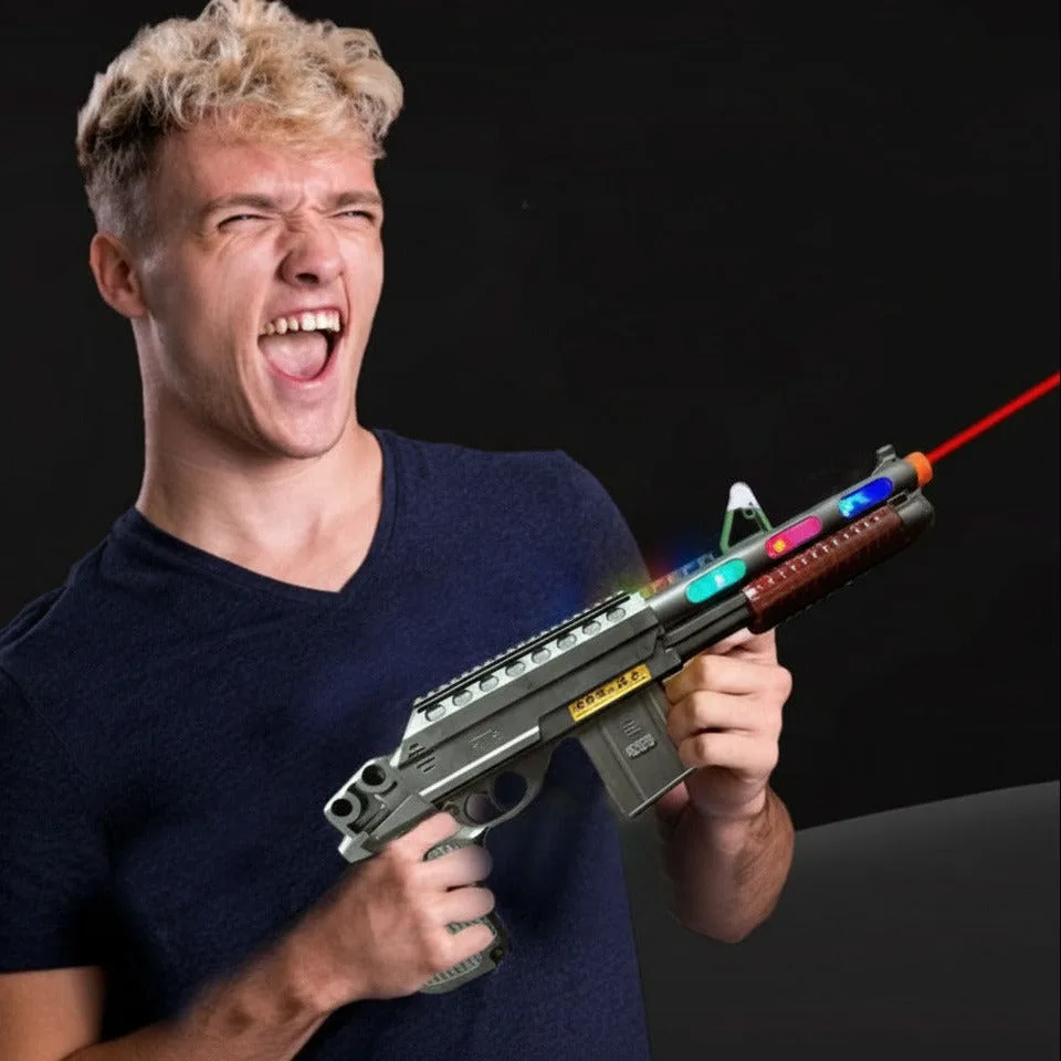 Pistolet jouet LED à pompe : Conseils de sécurité pour la fête