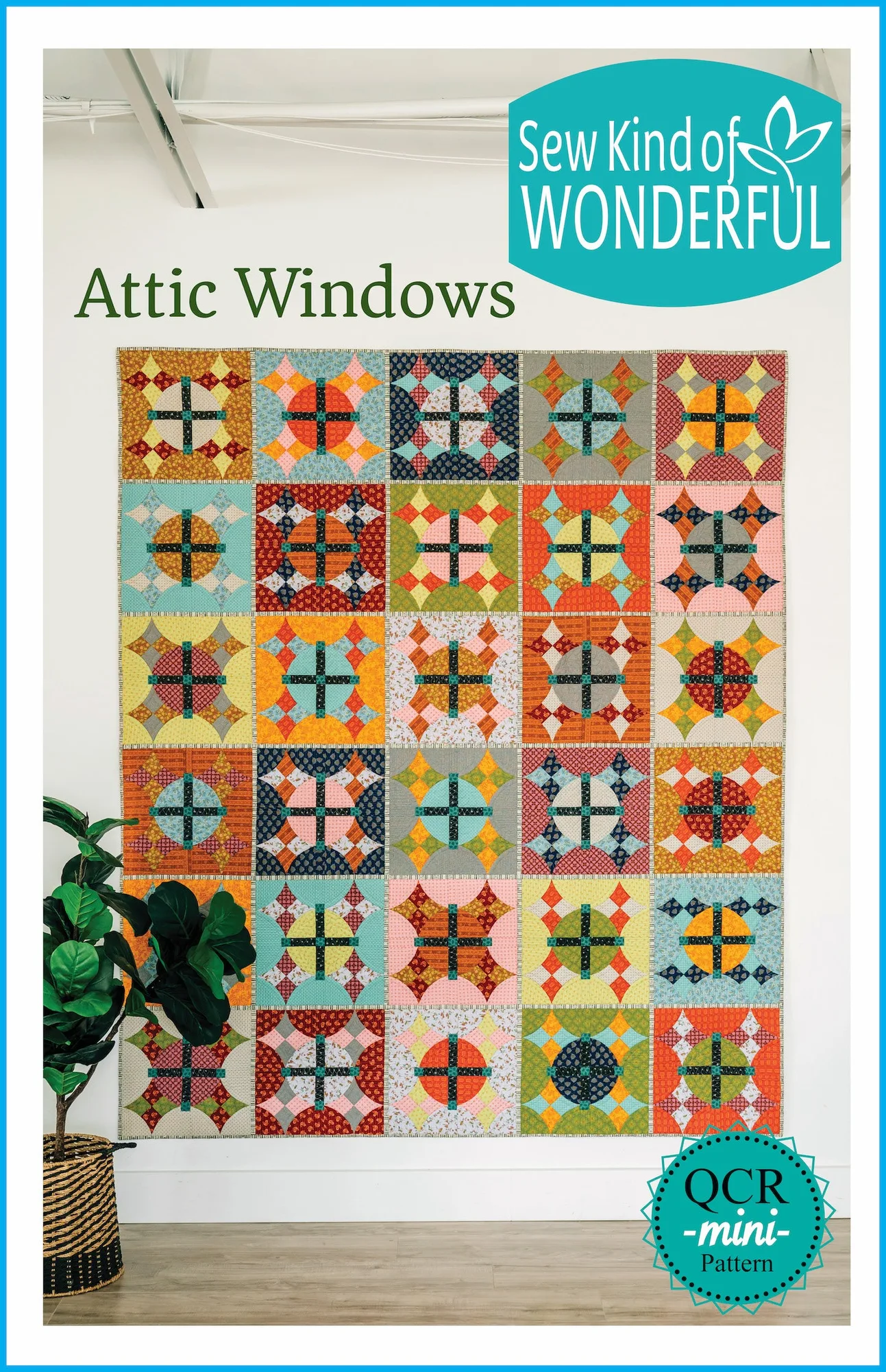 Attic Windows 퀼트 패턴: 원단 가이드 및 사이즈 옵션