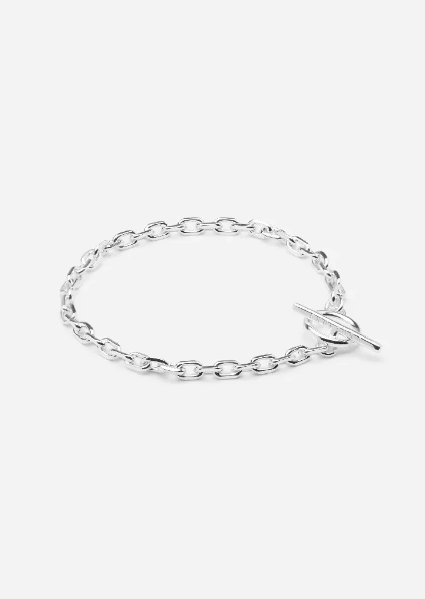 Bracelet chaîne Unité fin - plaqué argent