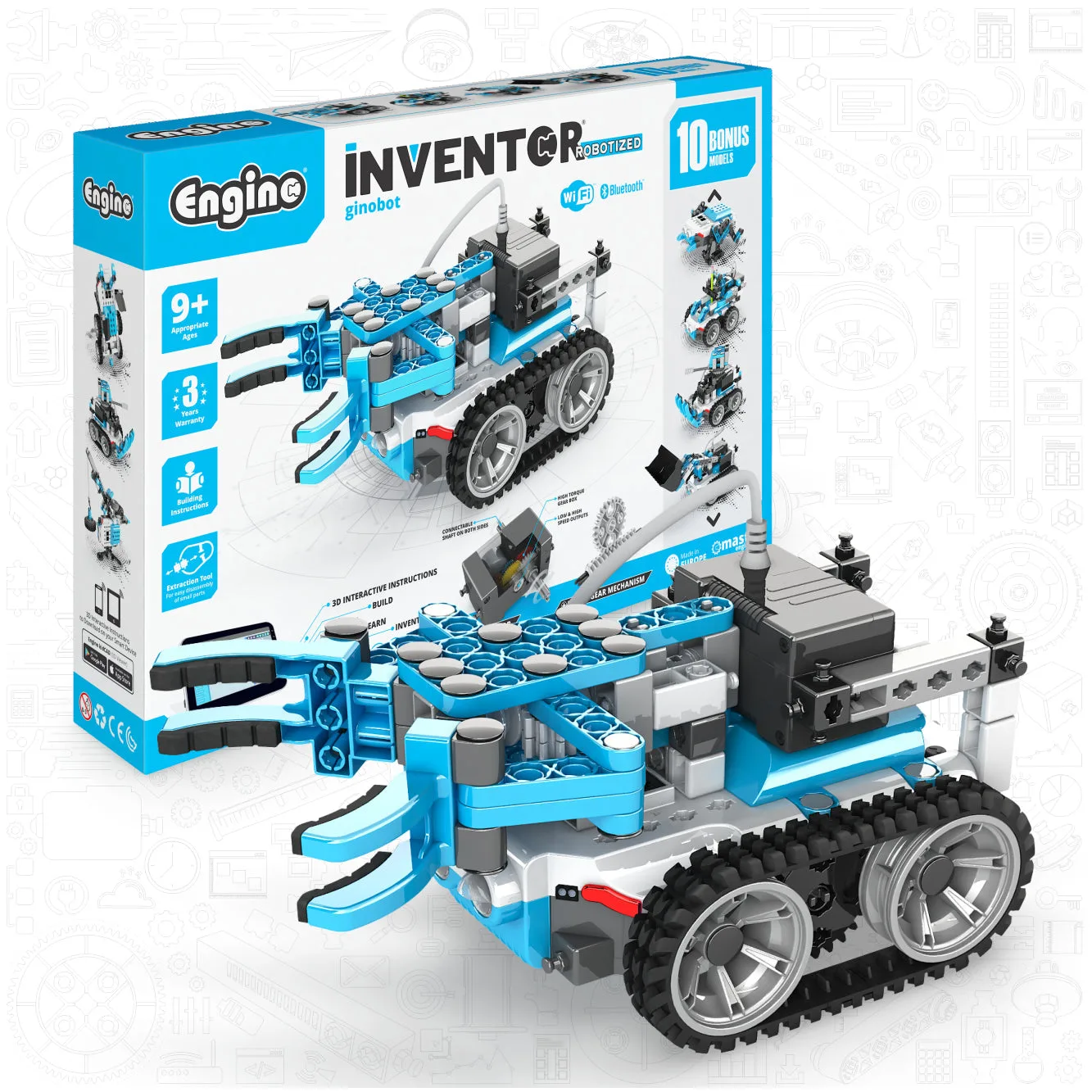 Engino GinoBot: 10-in-1 Roboter- und Coding-Bausatz ab 9 Jahren