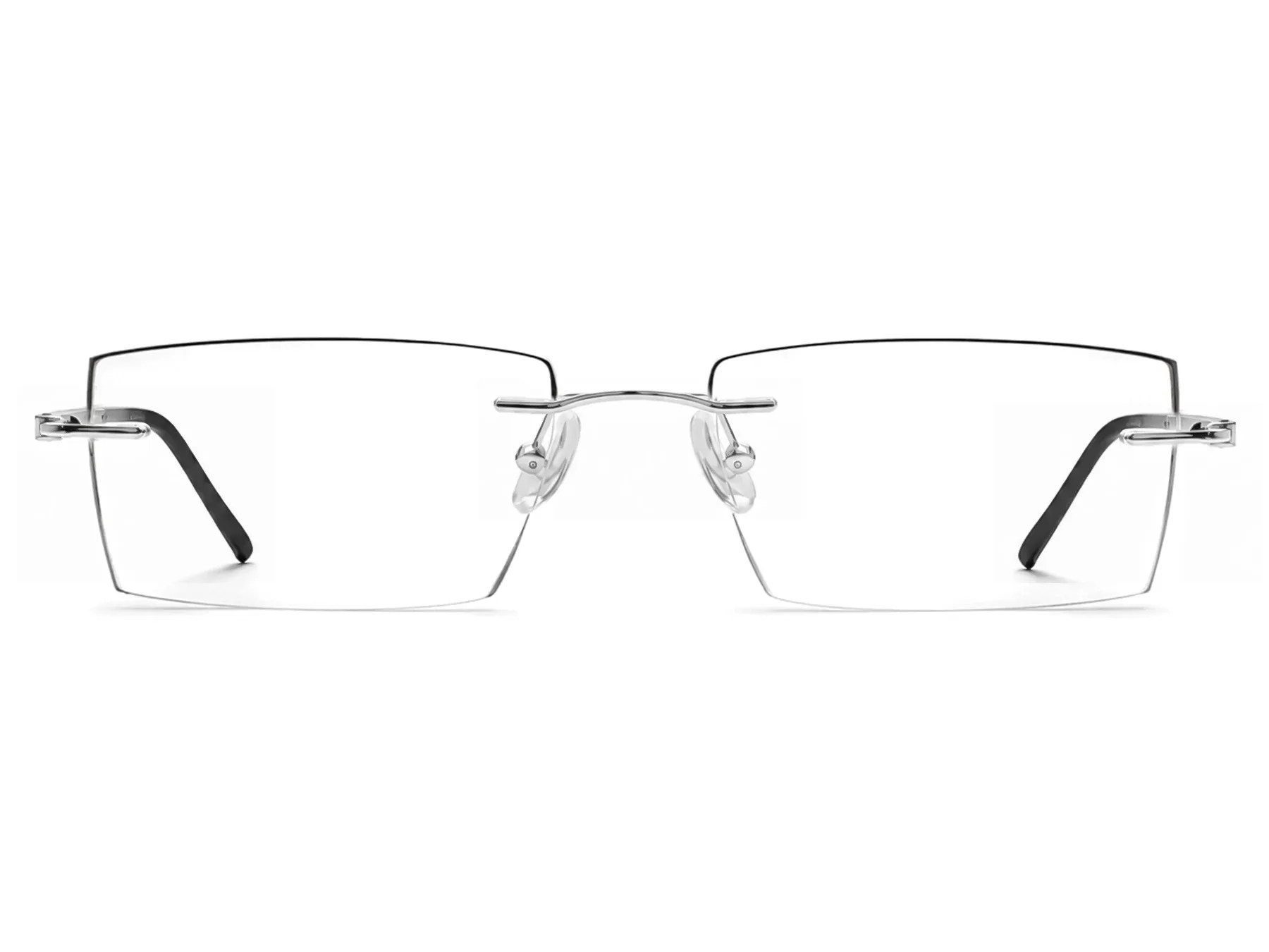 Rocky Rectangle Rimless Glasses
