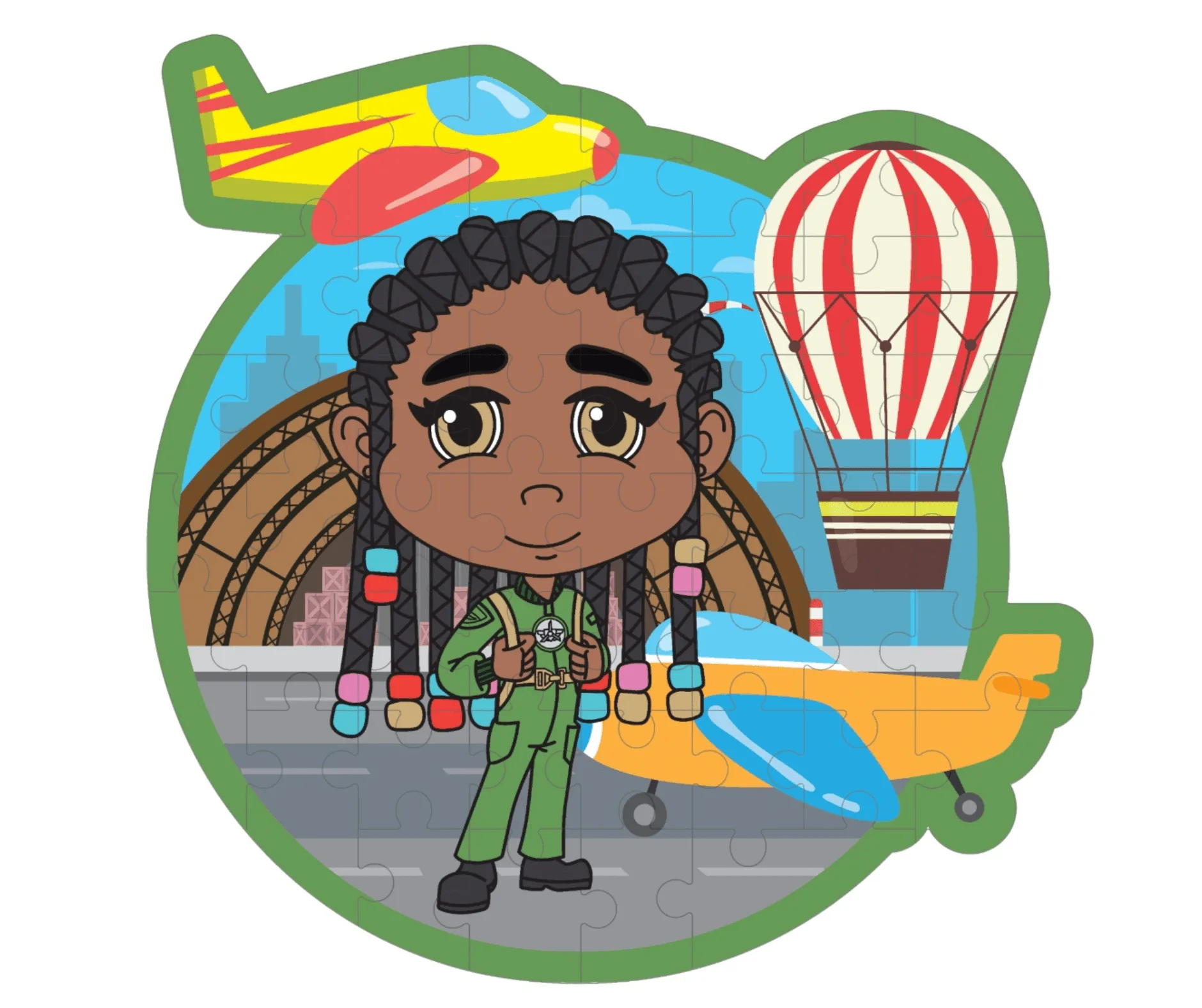 Dadisi Academy Riesen-STEM-Puzzle 3ft 48 Teile (Skye) I'm Plane Crazy!