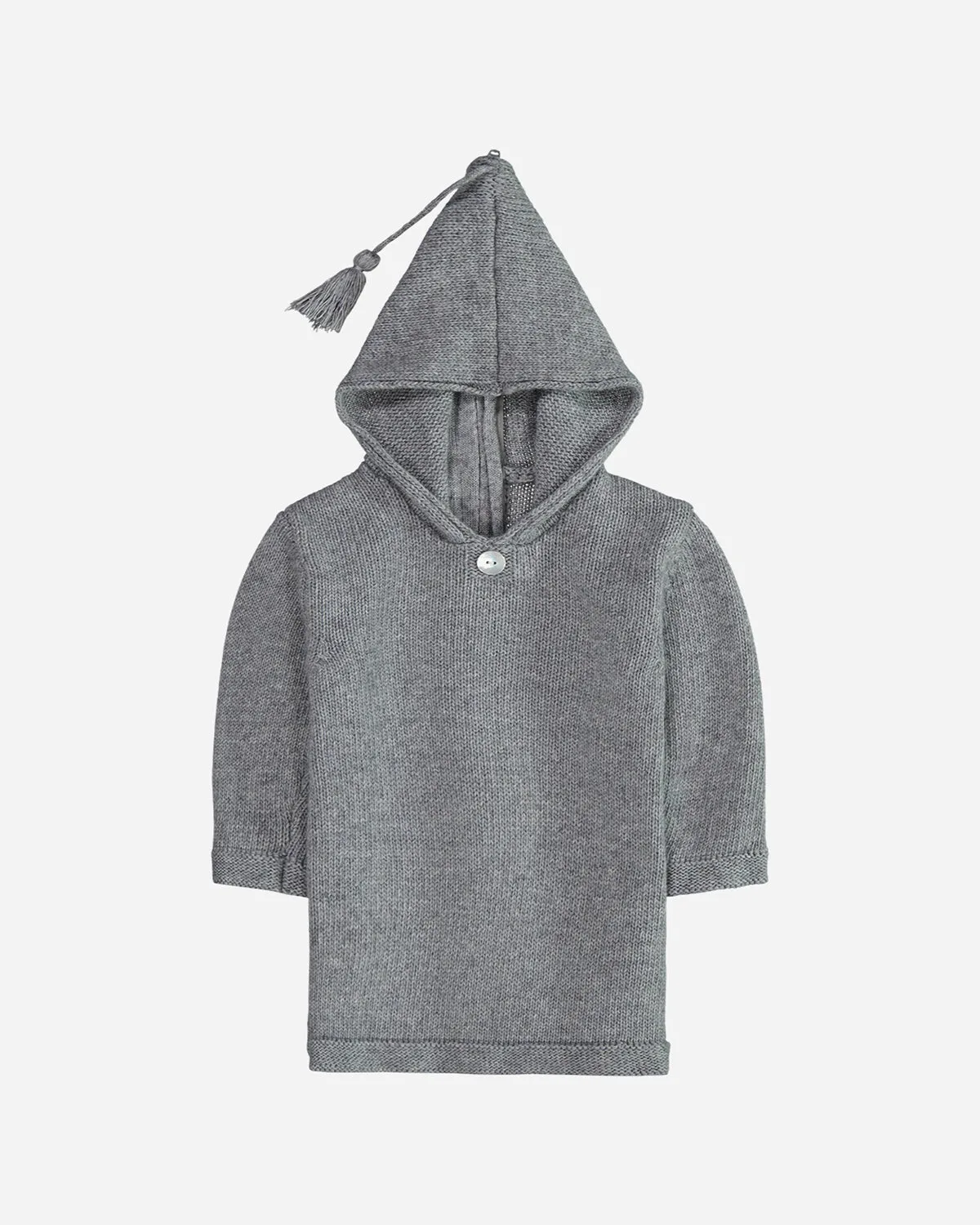Burnous bébé laine et cachemire gris