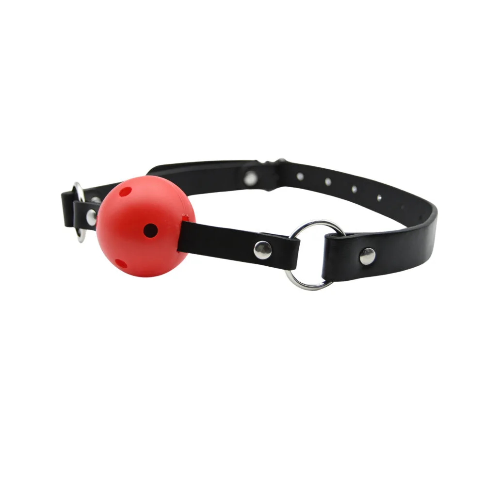 Bâillon boule respirant rouge Bound to Play
