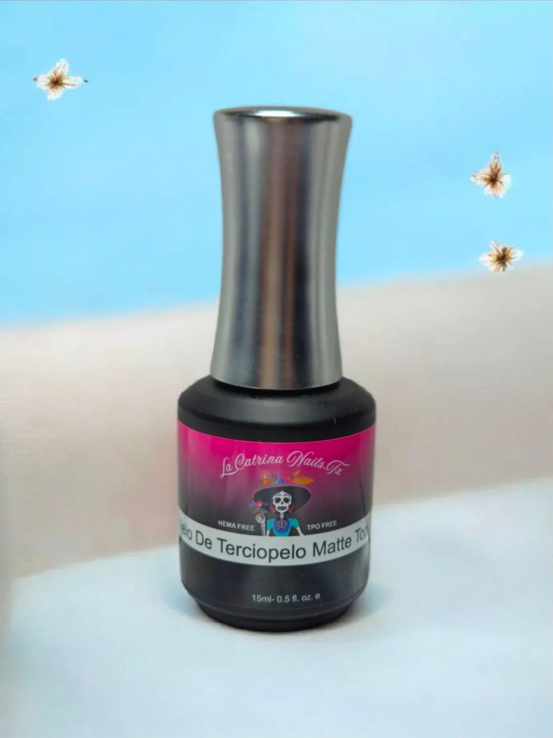 Etiqueta descontinuada ~ Top coat mate Velo De Terciopelo ~ Verniz de gel sem HEMA e sem TPO