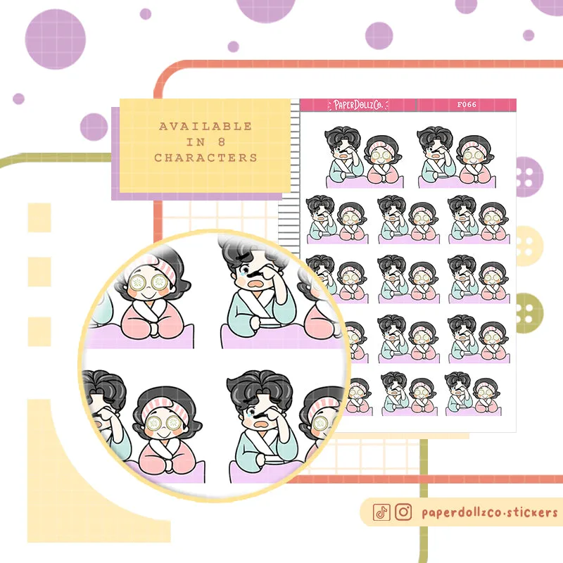 Pamper Couple Planner Stickers | f066