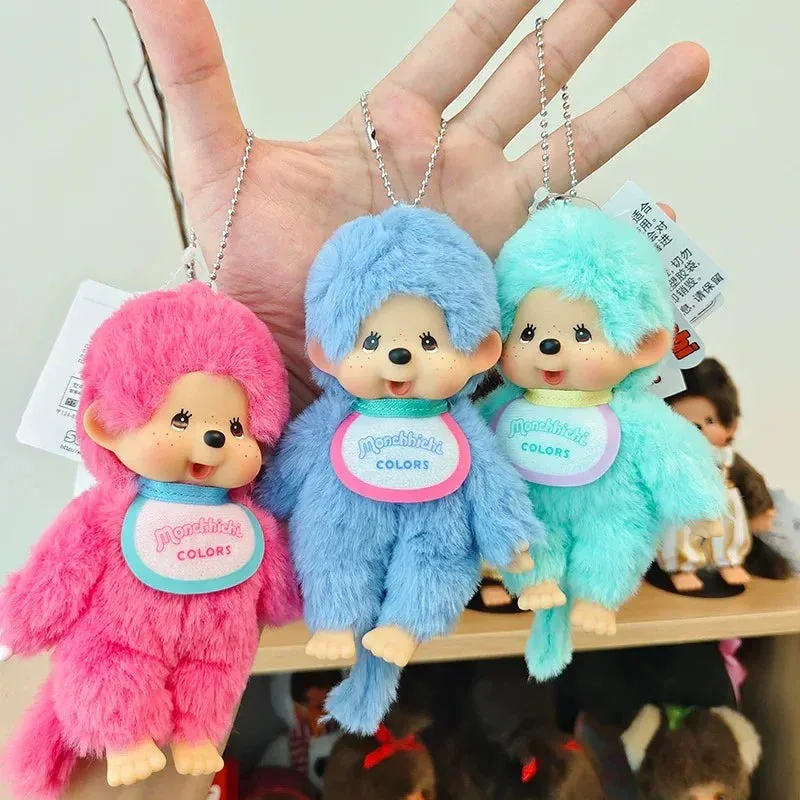 Monchhichi Colors Plush Keychain