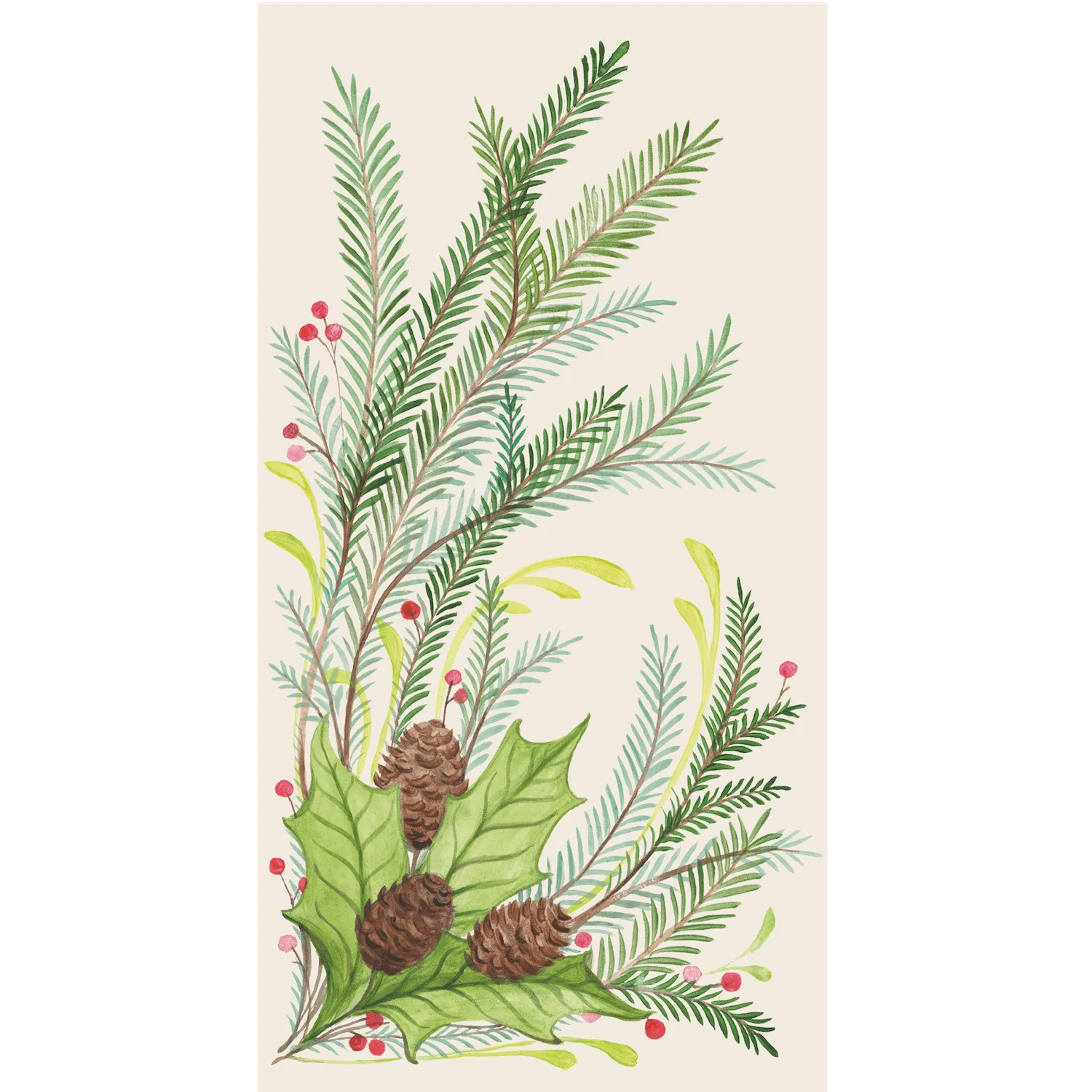 Christmas Sprigs Guest Napkins