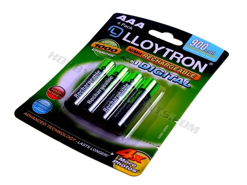 4Pk NIMH AccuDigital Battery - AAA 900mAh