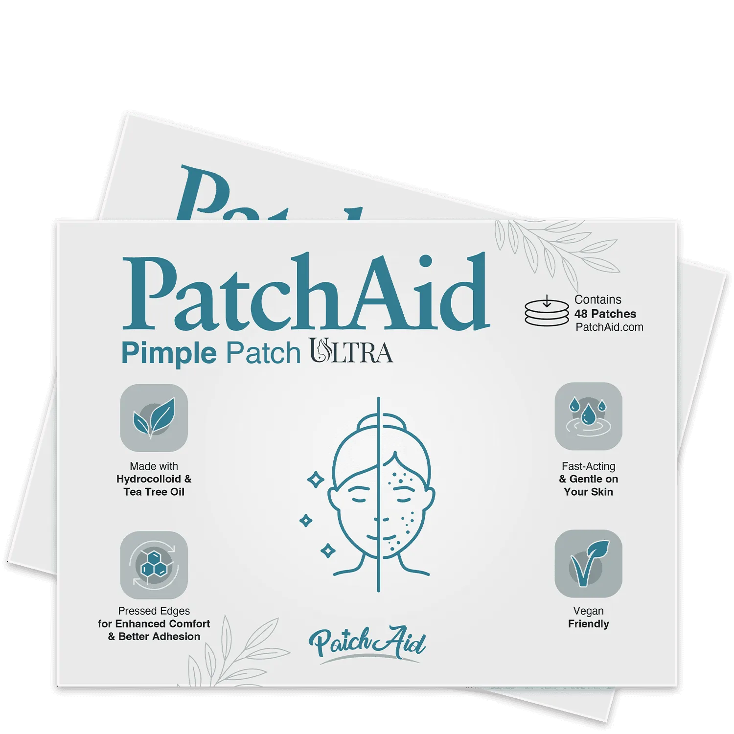 Pimple Patch Ultra – 48 Invisible Hydrocolloid Patches with Tapered Edges