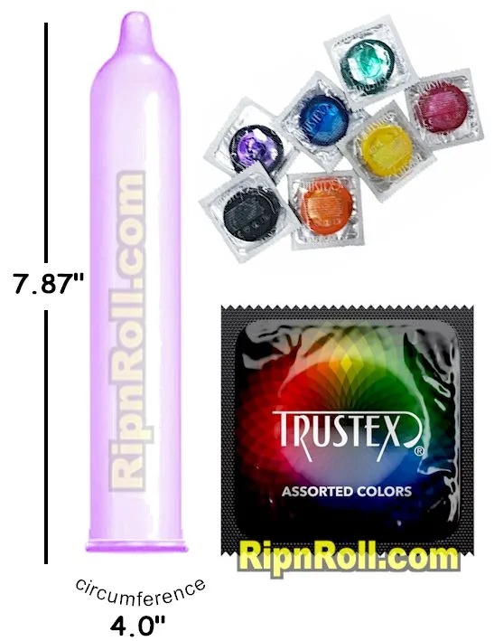 TRUSTEX ASSORTED COLORS CONDOMS