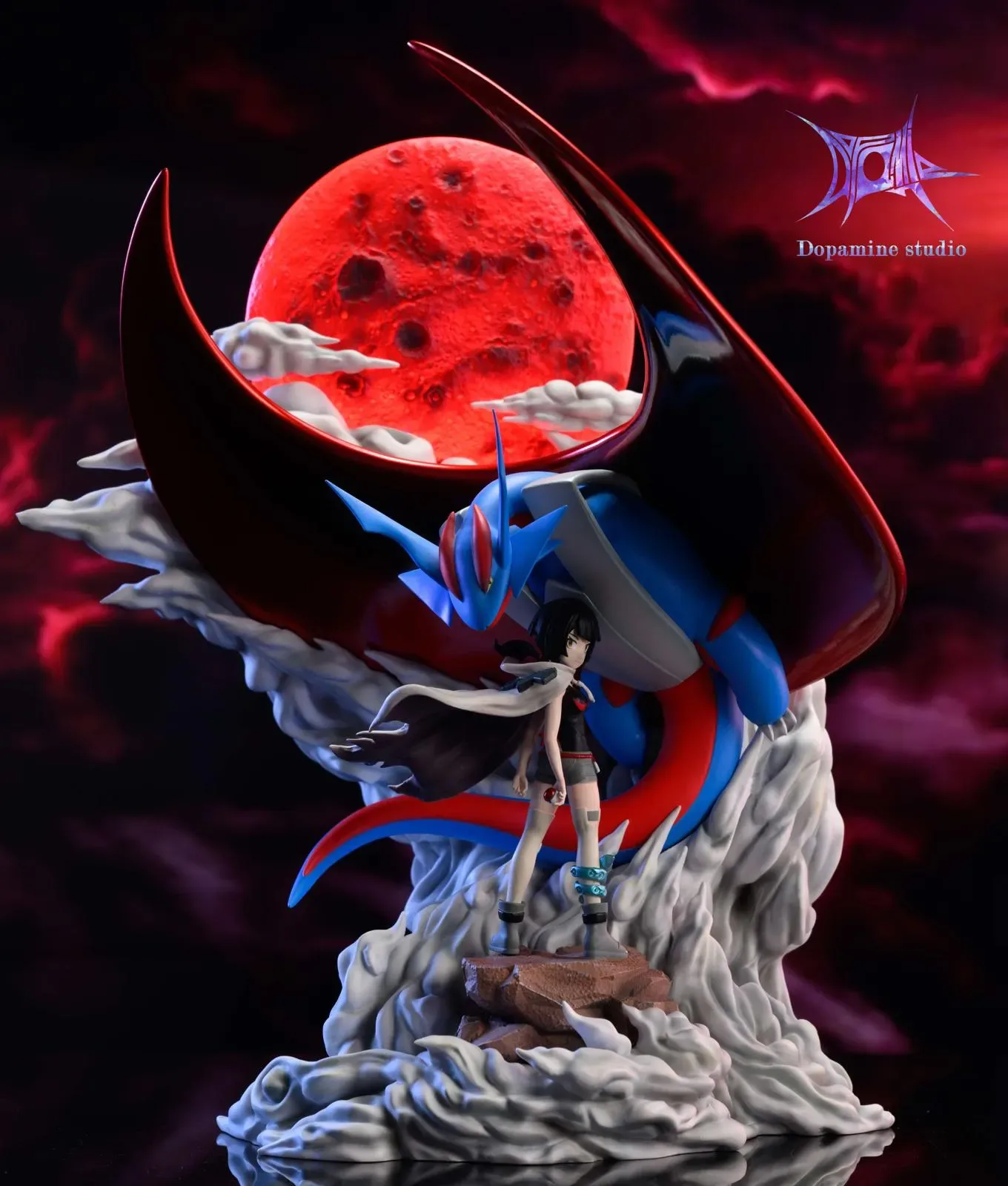 Pagamento Completo-Mega Salamence. Blood Moon con SOLO LED