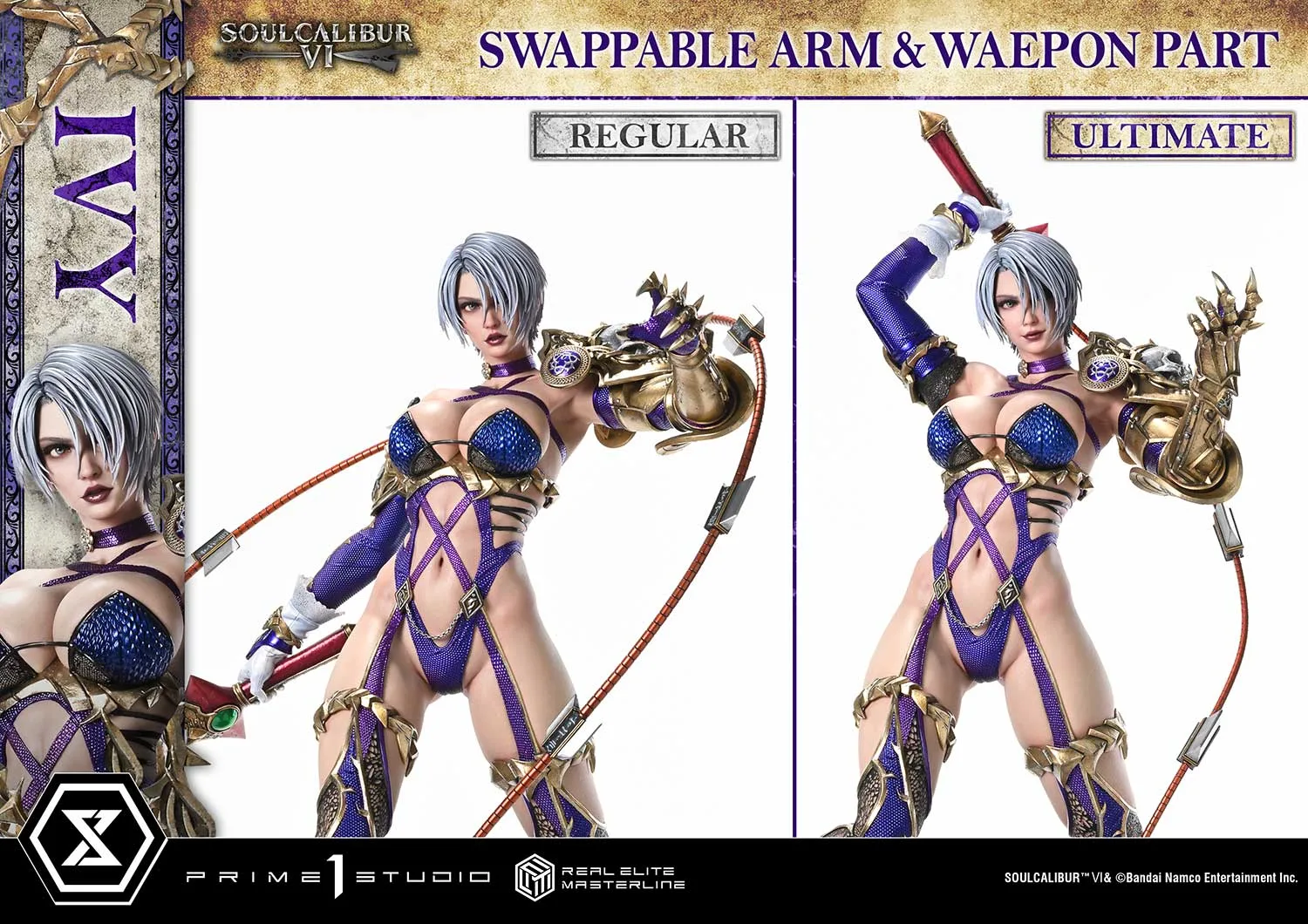 Pre-Order Prime 1 Studio - Statue - Real Elite Masterline SOULCALIBUR VI IVY 1/4 Statue REMSC6-01 REMSC6-01UT REMSC6-01UTS (Licensed)
