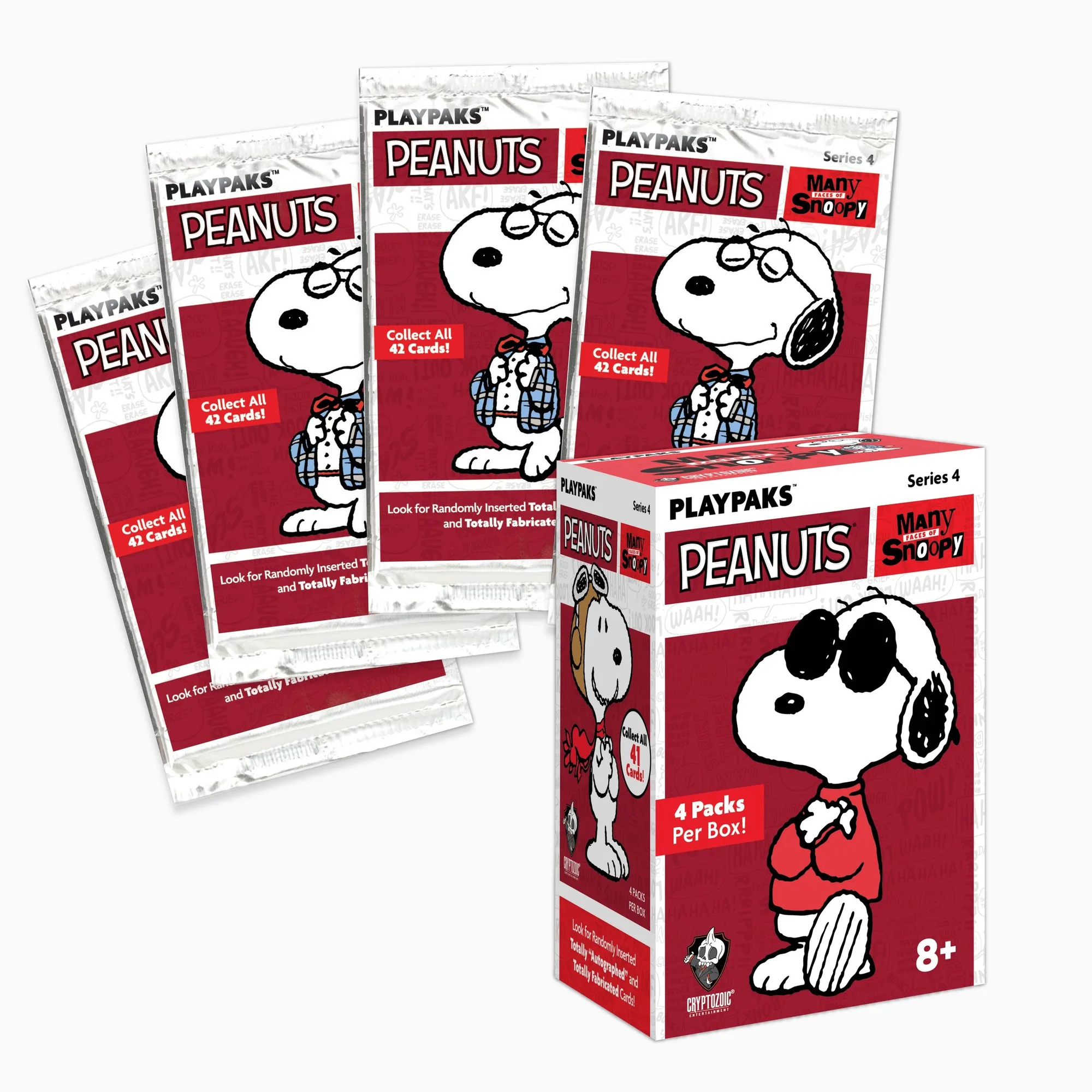 Peanuts Playpaks: De vele gezichten van Snoopy (4-pack box)