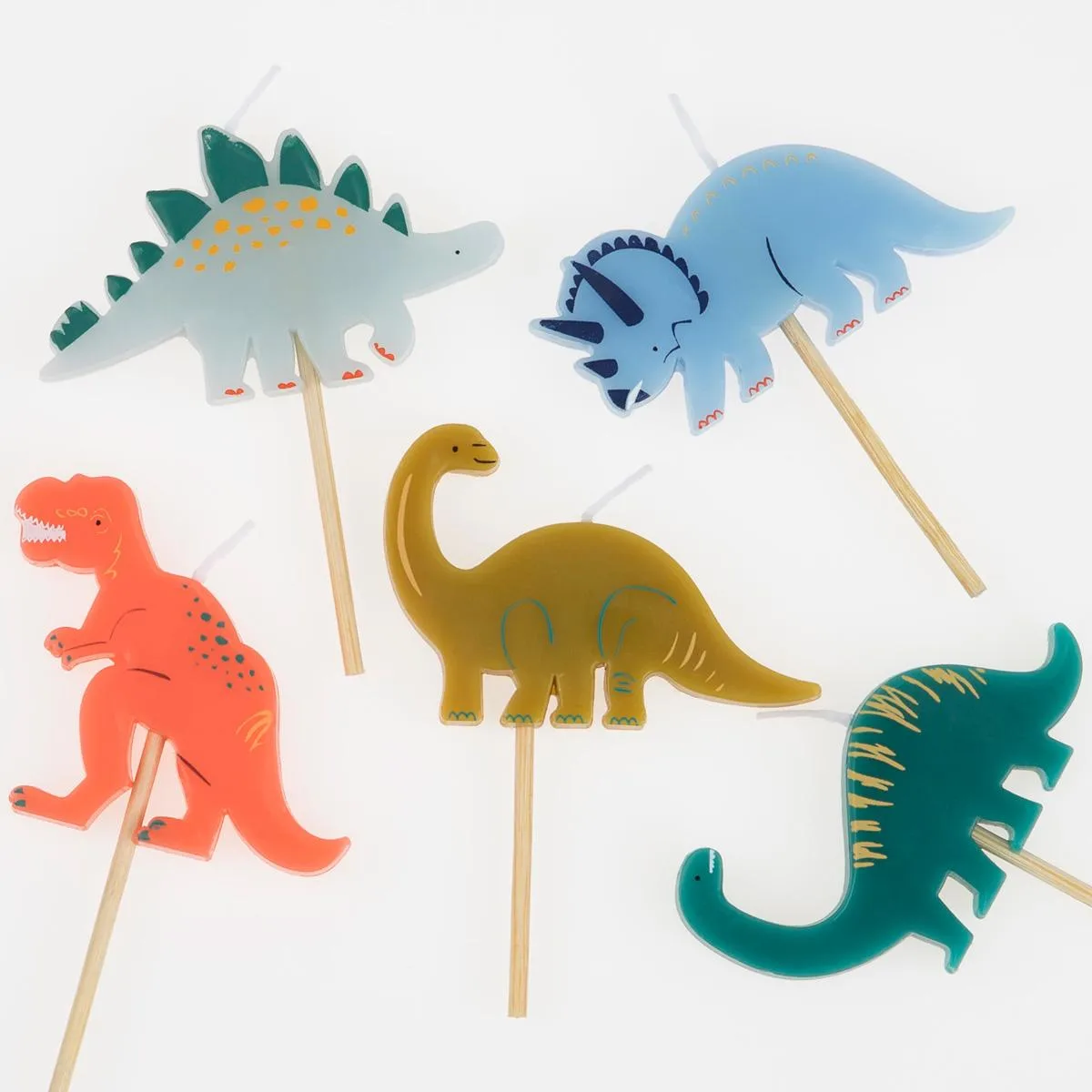 Dinosaur Cake Candles x 5