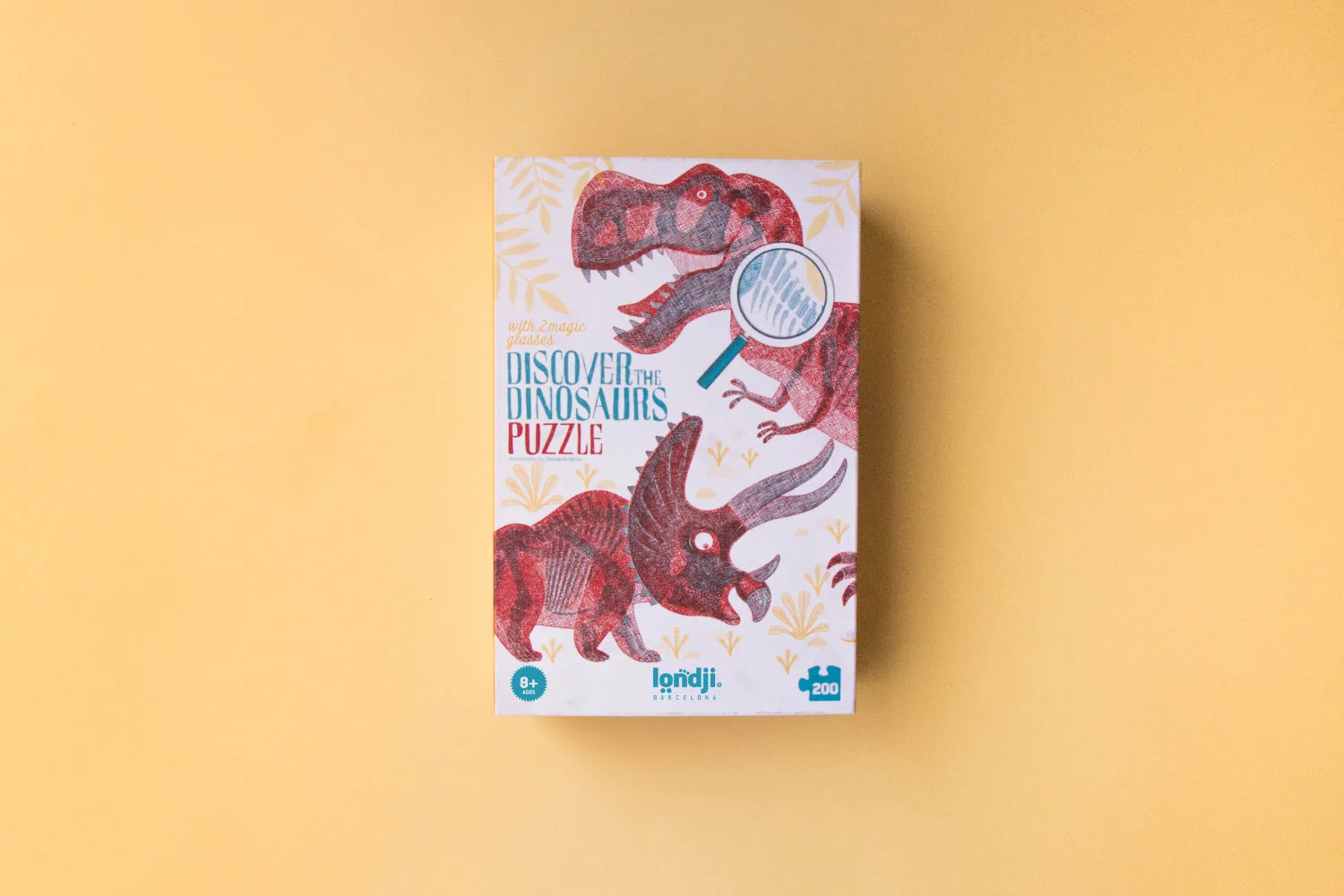 Londji | Découvre les dinosaures - Puzzle de 200 pièces avec loupes