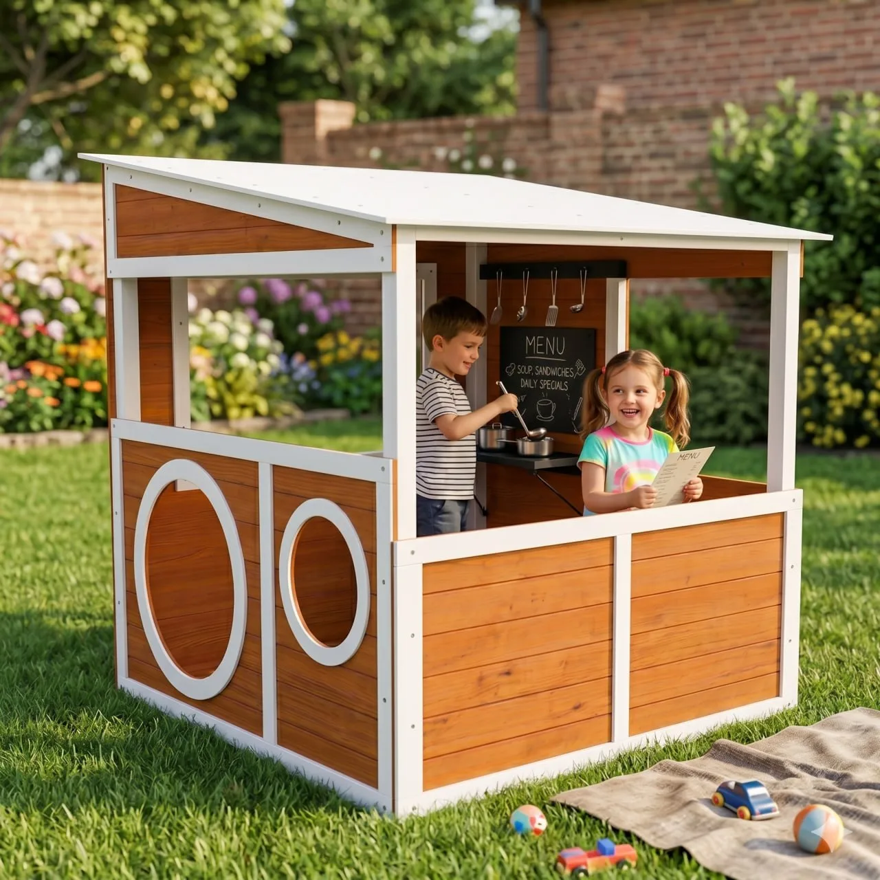 Saffron Outdoor Playhouse Kitchen Role-Play Ideas