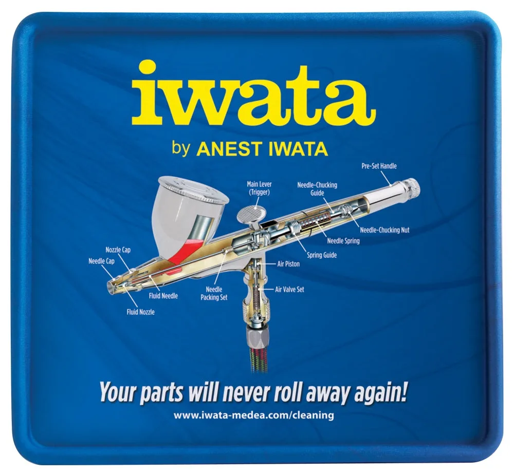 Iwata Airbrush Cleaning Mat and Moisture Filter Setup