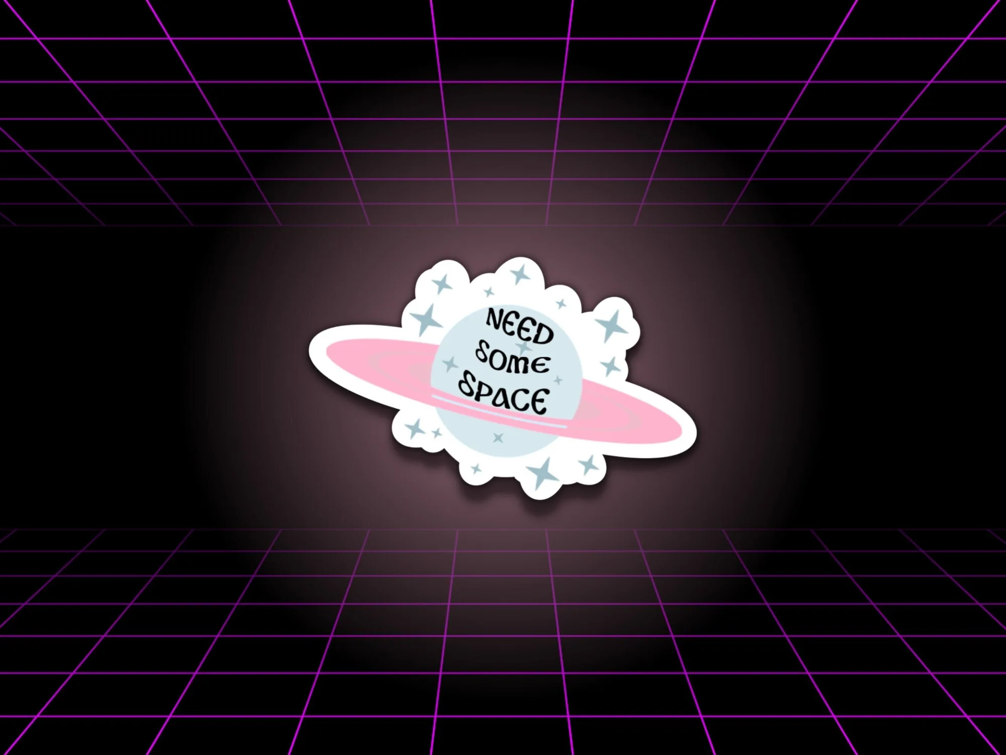 Need Some Space Sticker- Laptop Sticker, Waterproof Sticker, Mental Health Sticker, Waterbottle Sticker, Self Care Sticker, Gift Ideas