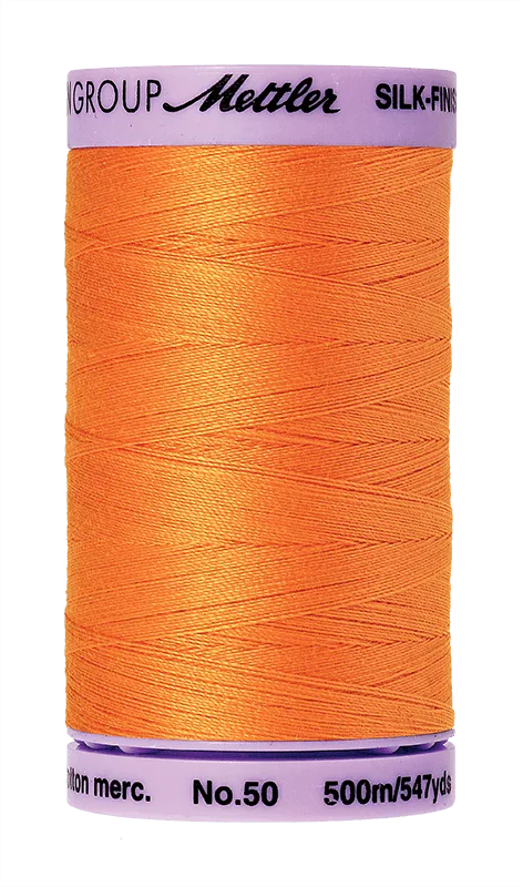 Mettler Silk-Finish Cotton Thread 50wt 500M – Pumpkin