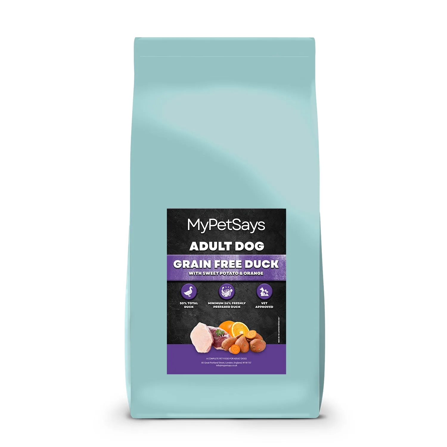 Grain Free Dog Food - Duck, Sweet Potato & Orange