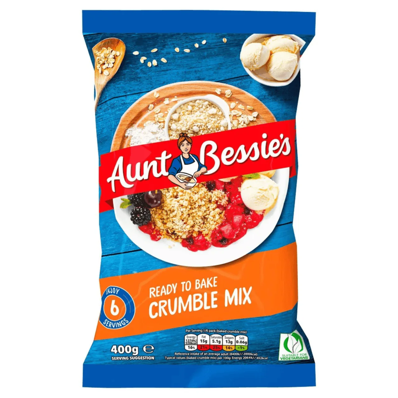 How to Bake with Aunt Bessie's Ready to Bake Crumble Mix
