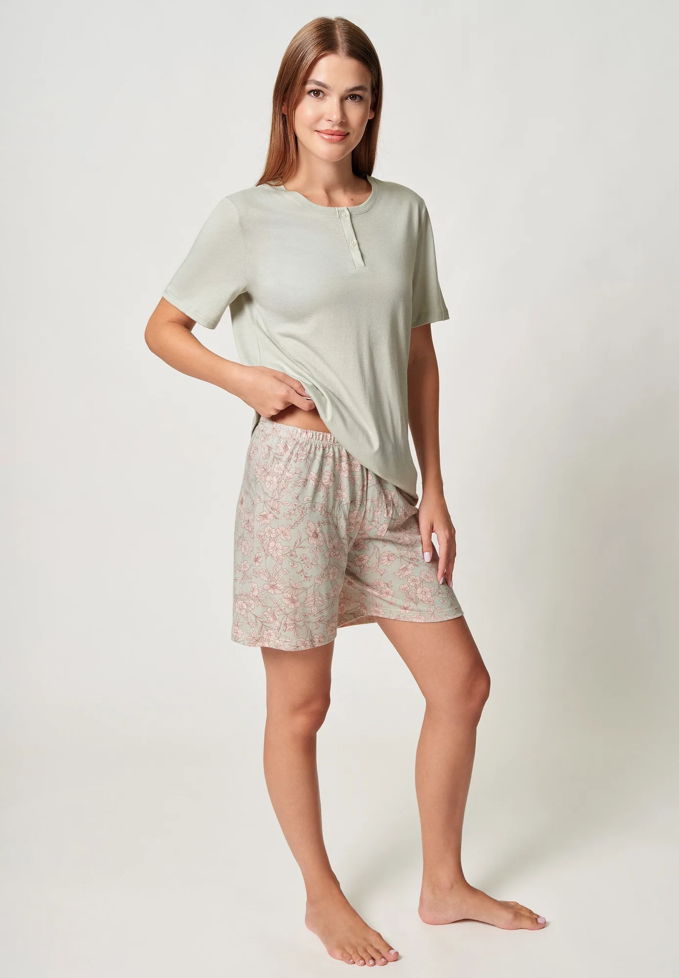 Pyjama court Casual at Home | jardin fleuri 010439-01H473