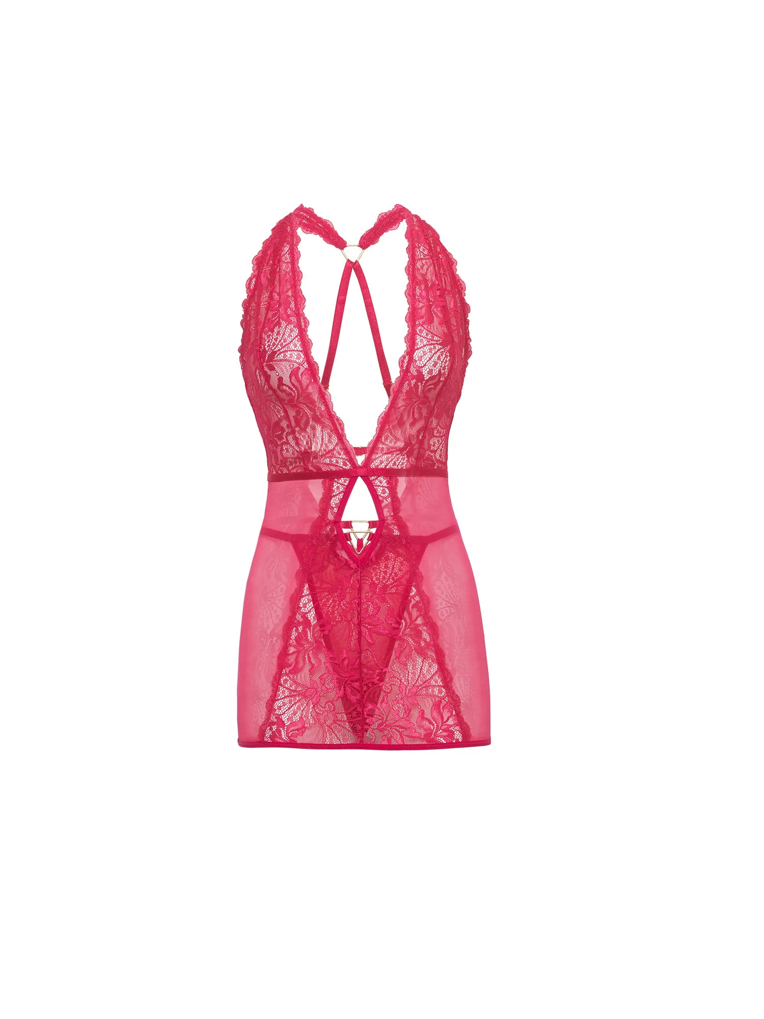 Curvy Armani Mesh Babydoll Dress Set