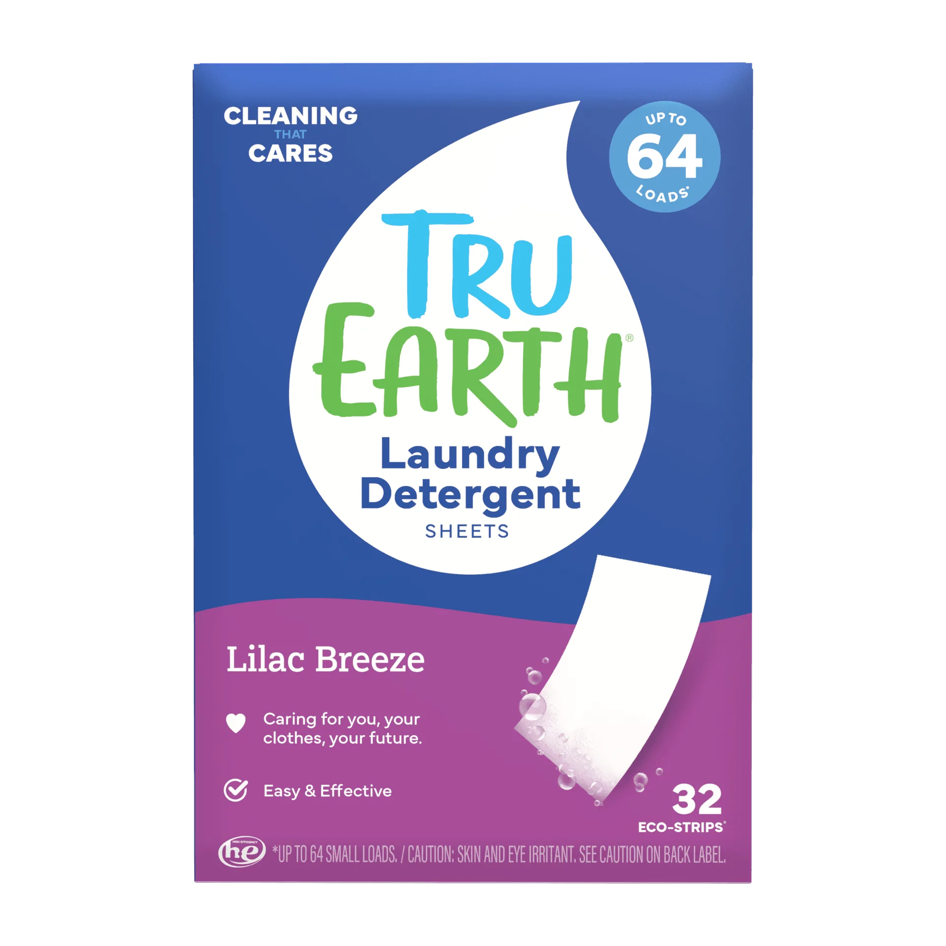 Tru Earth Laundry Detergent - Lilac Breeze / 32 Strips