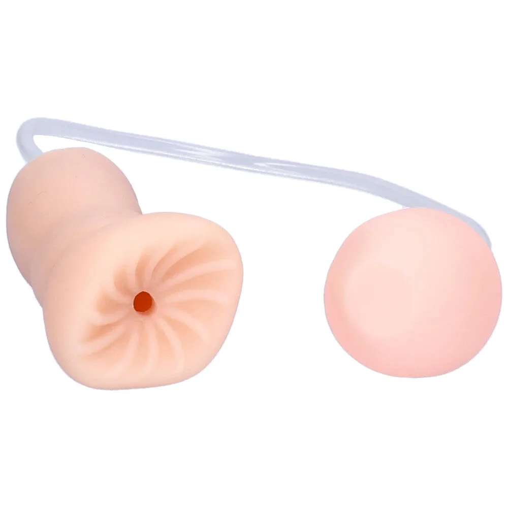 Real-Feel Throbbing Anal Stroker with Hand Air Pump