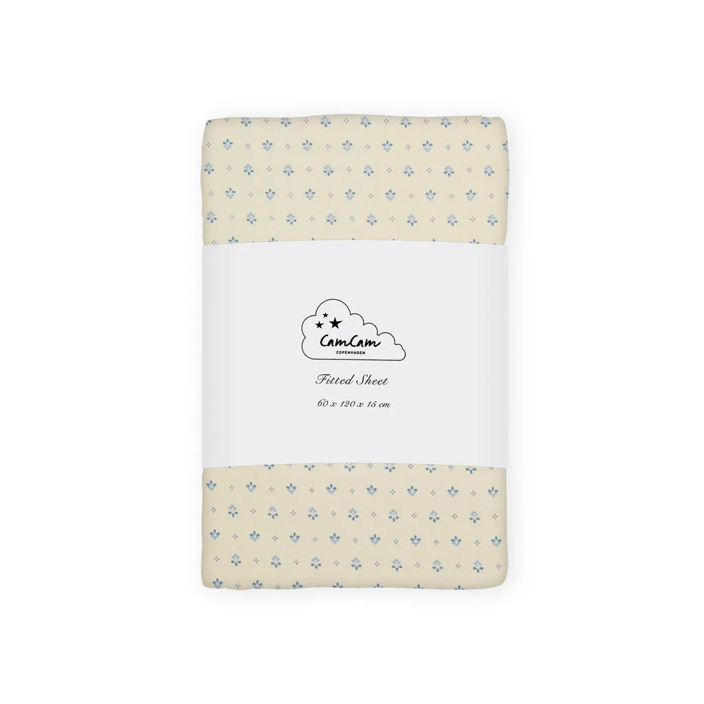 Sheet, Fitted, 60x120x15cm - GOTS - Capri