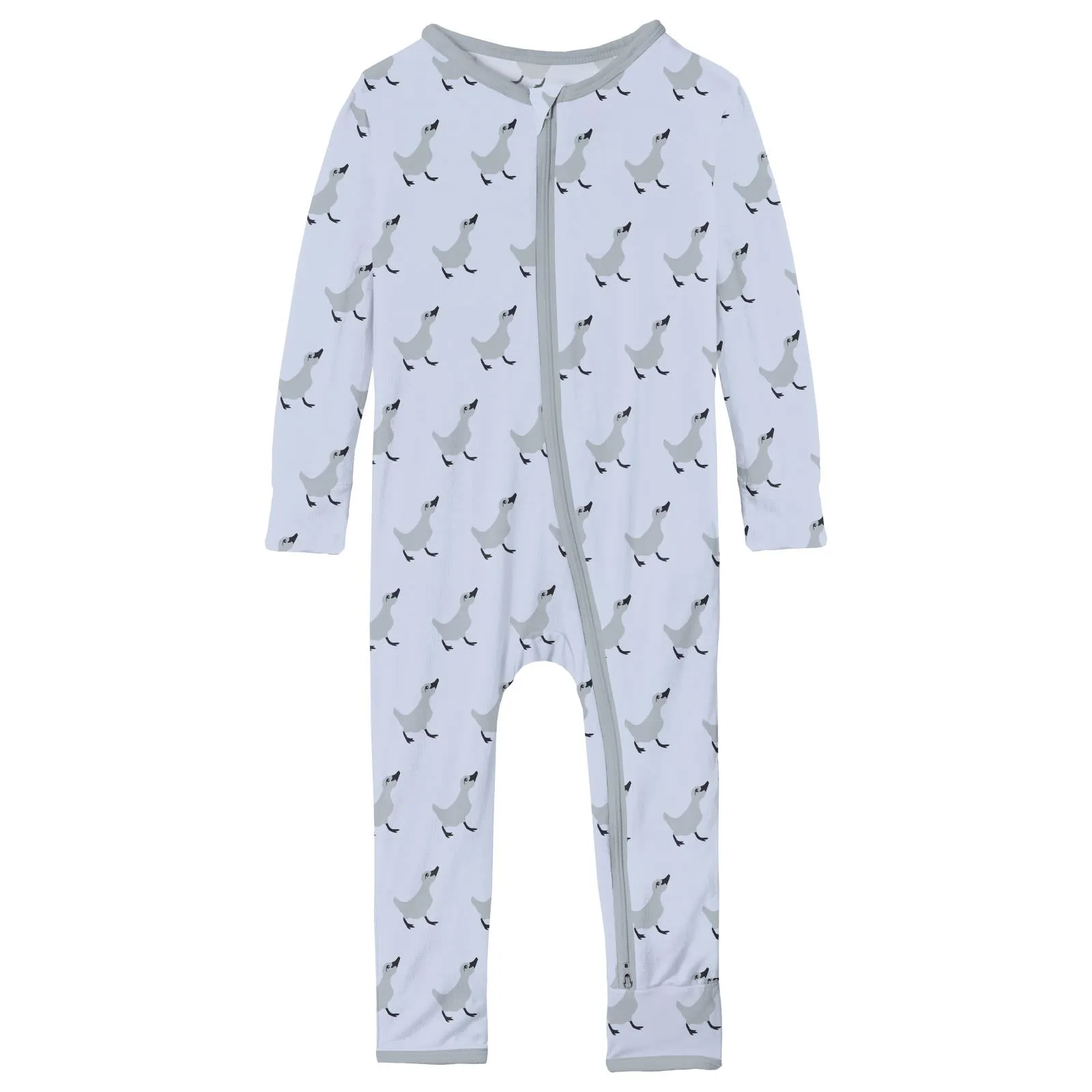 Print Coverall with 2 Way Zipper in Dew Ugly Duckling