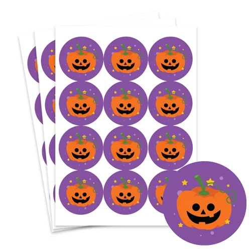 Halloween Sticker Sheets for Adult Party Bags and Cupcakes