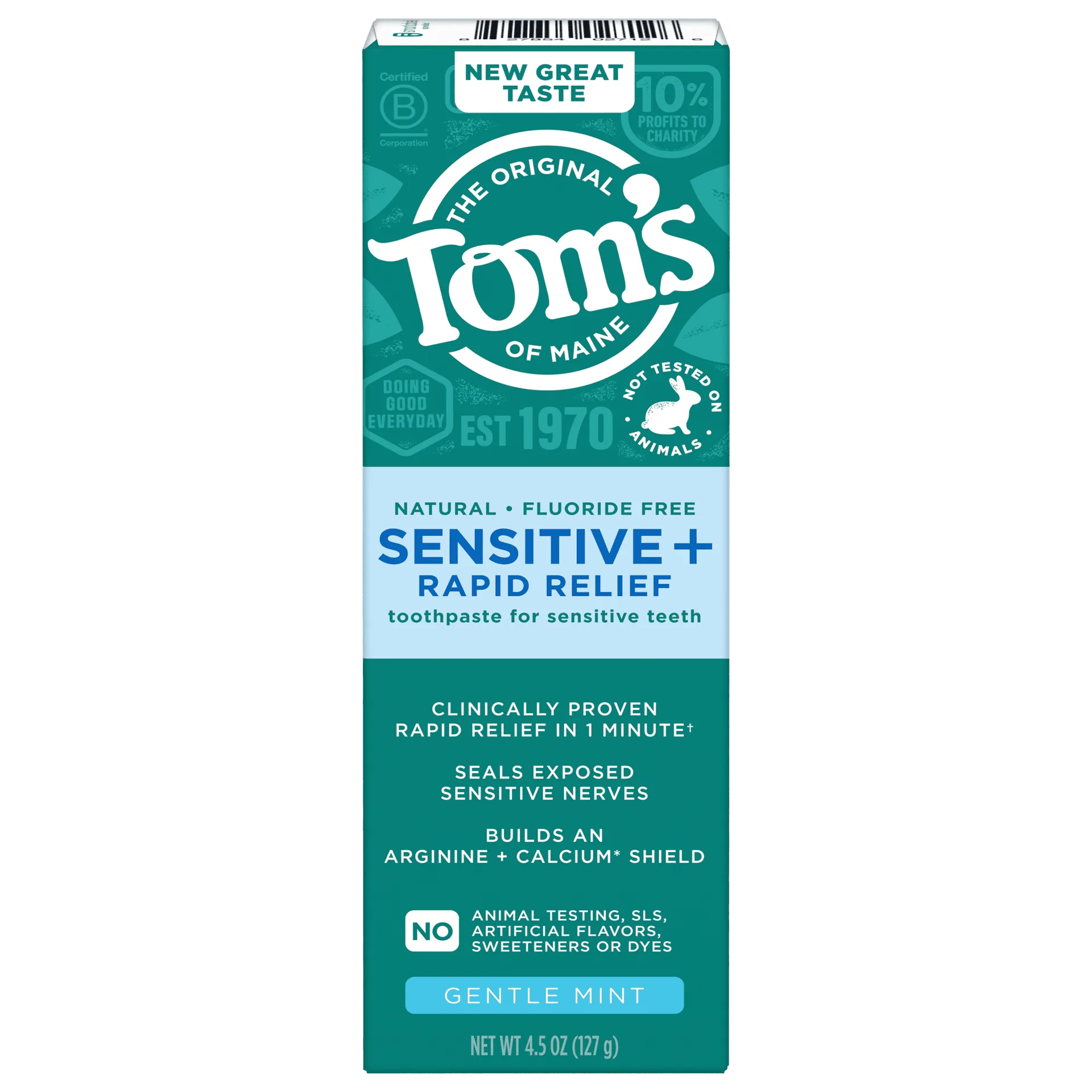 Rapid Relief Sensitive Fluoride-Free Toothpaste