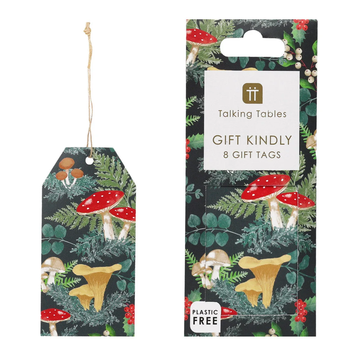 Woodland Forest Green Christmas Gift Tags - 8 Pack